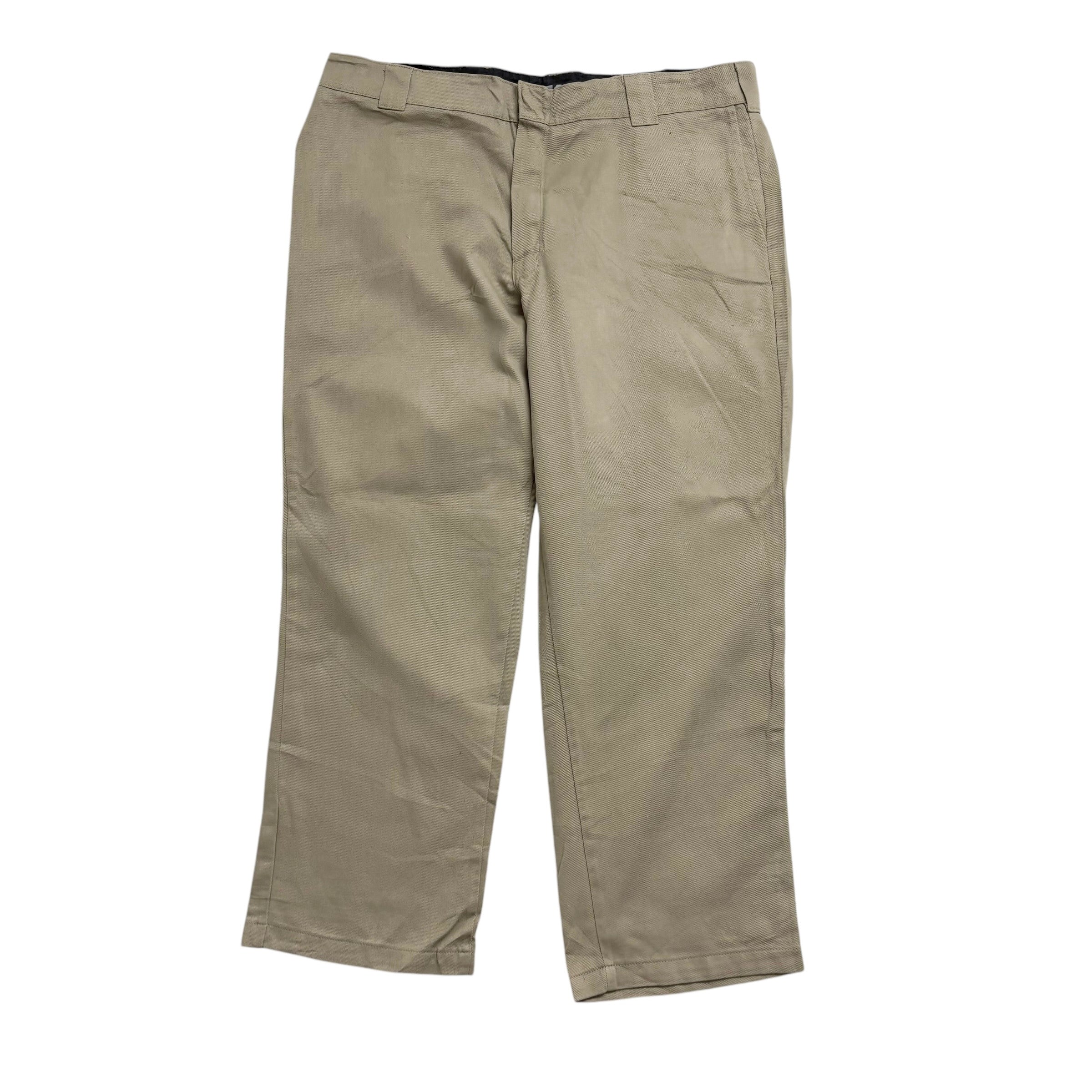 Dickies 874 Trousers W40 L30 Mens Beige Pants Original Straight Fit Workwear