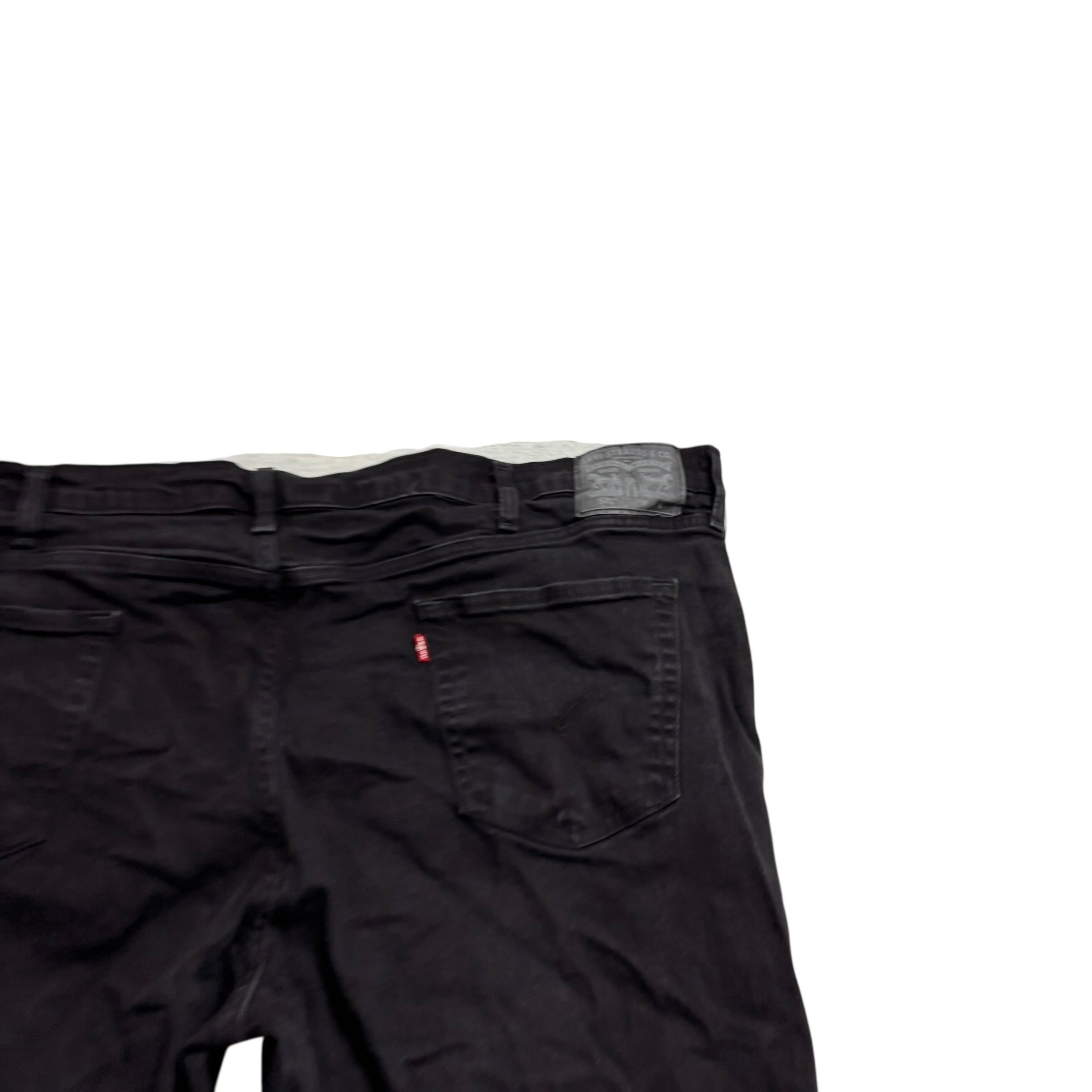 Levis 541 Jeans W52 L28 Mens Black Athletic Tapered Fit Stretch Denim (E)