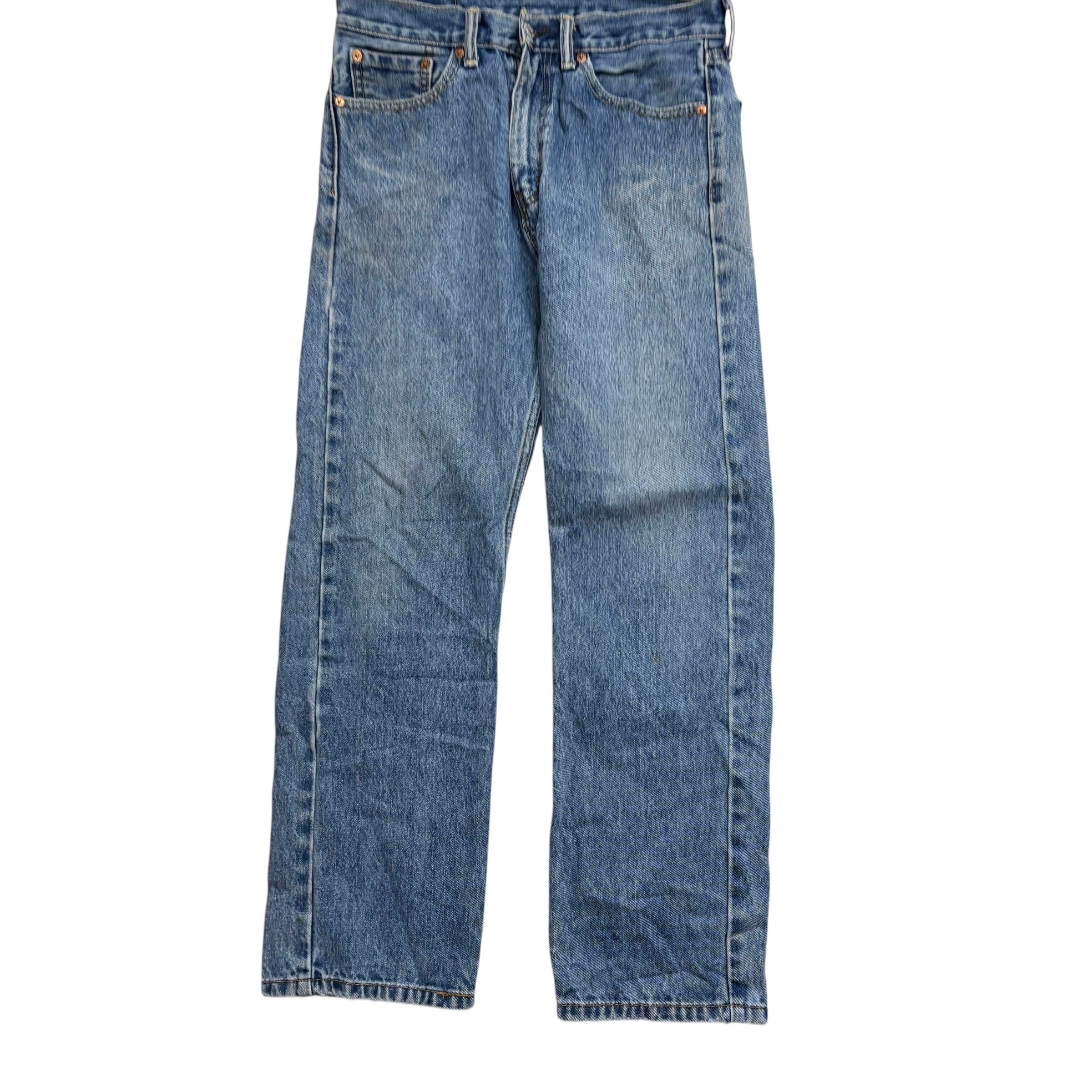 Levis 505 Jeans W30 L30 Mens Light Blue Regular Straight Fit Denim
