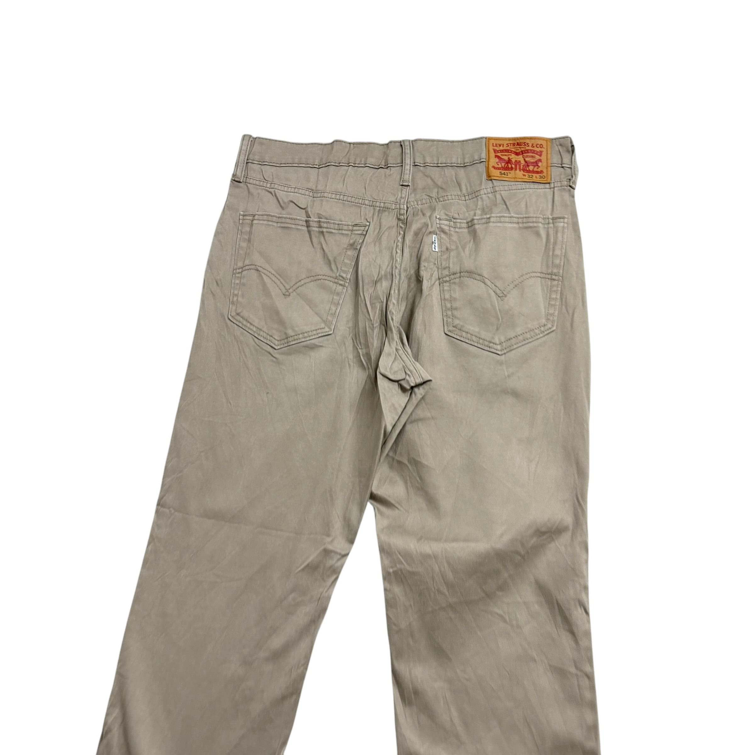 Levis 541 Trousers W32 L30 Mens Beige Stone Athletic Taper Fit Stretch Pants