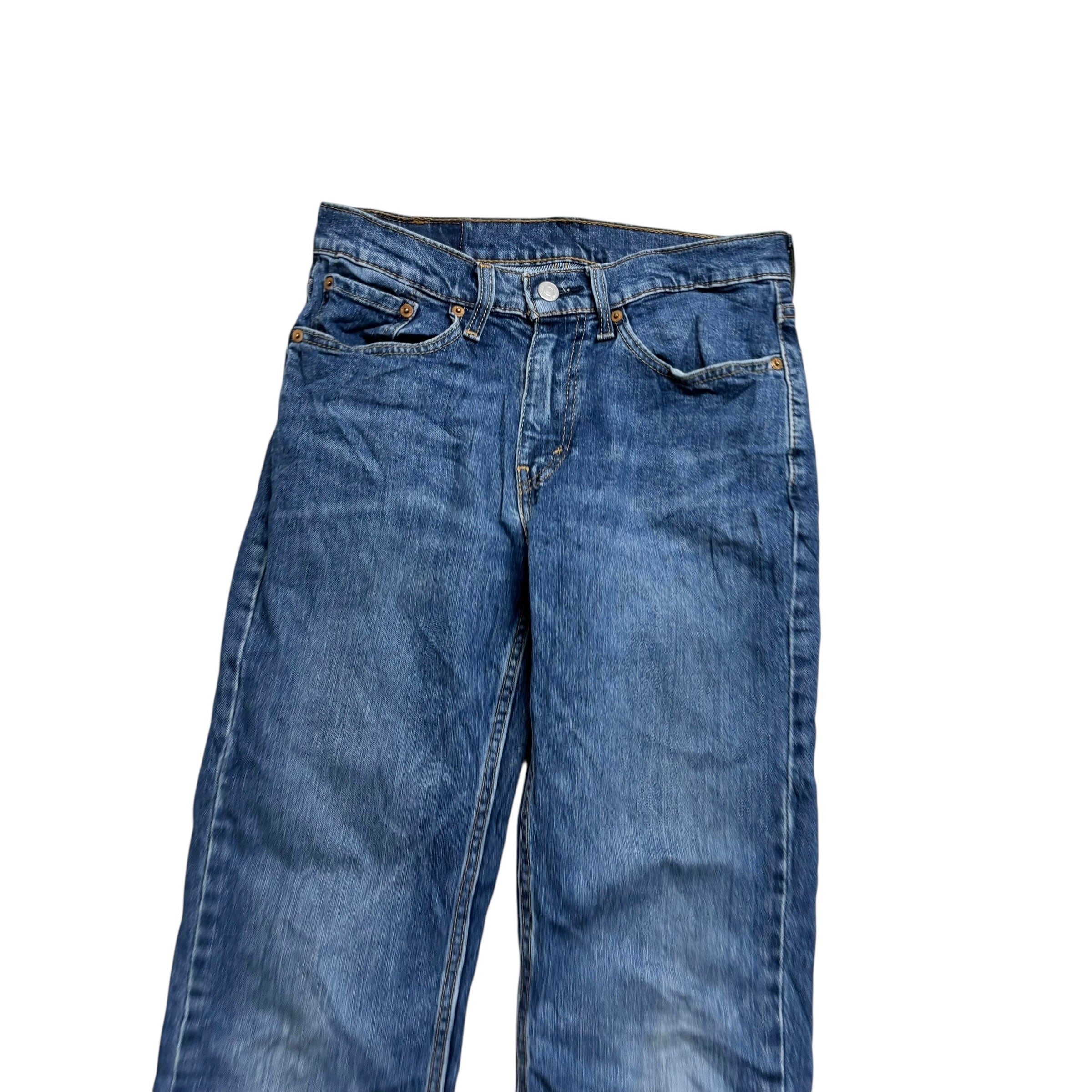 Levis 514 Jeans W29 L30 Mens Mid Blue Regular Straight Fit Stretch Denim (F)