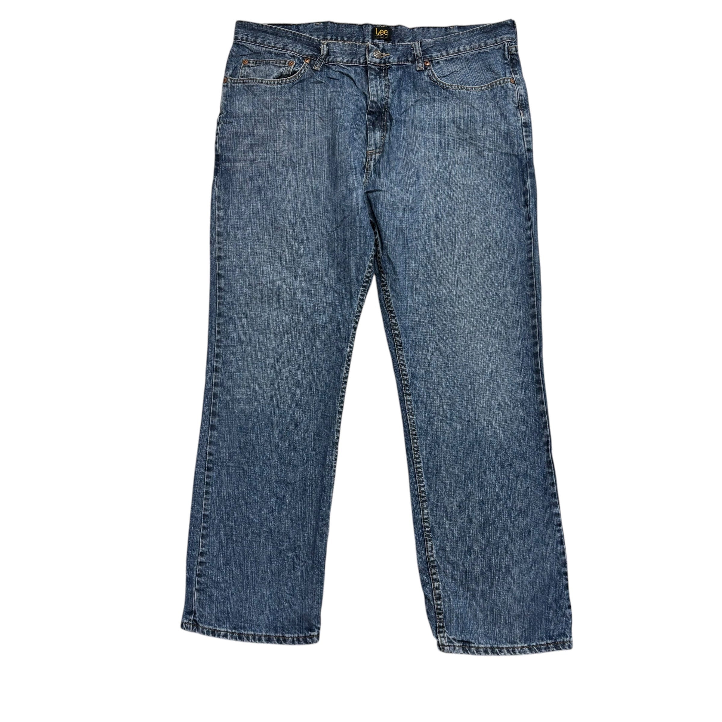 Lee Jeans W40 L32 Mens Mid Blue Baggy Relaxed Straight Fit Denim (E)