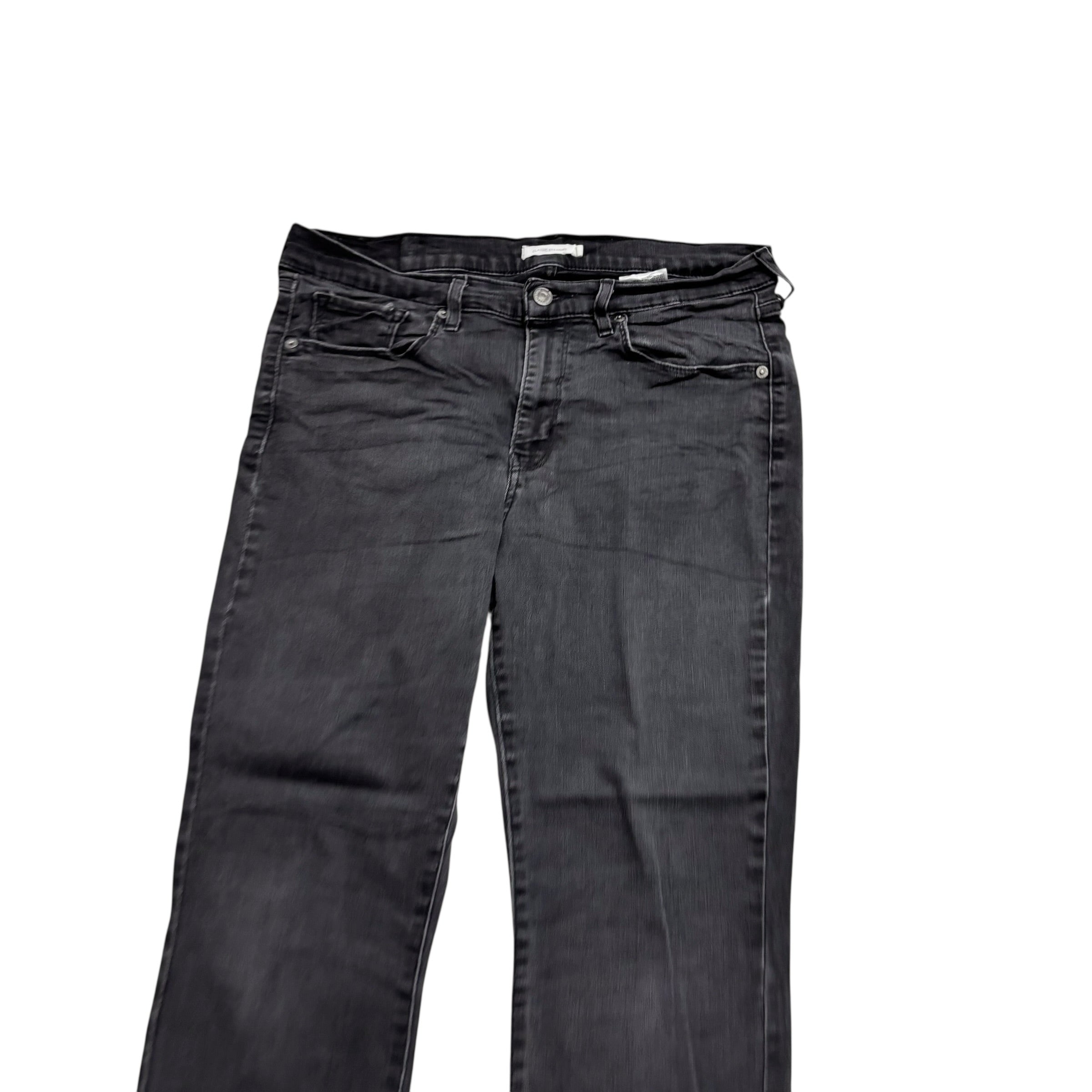 Levis Jeans W31 L30 Womens Classic Straight Fit Black Stretch Denim