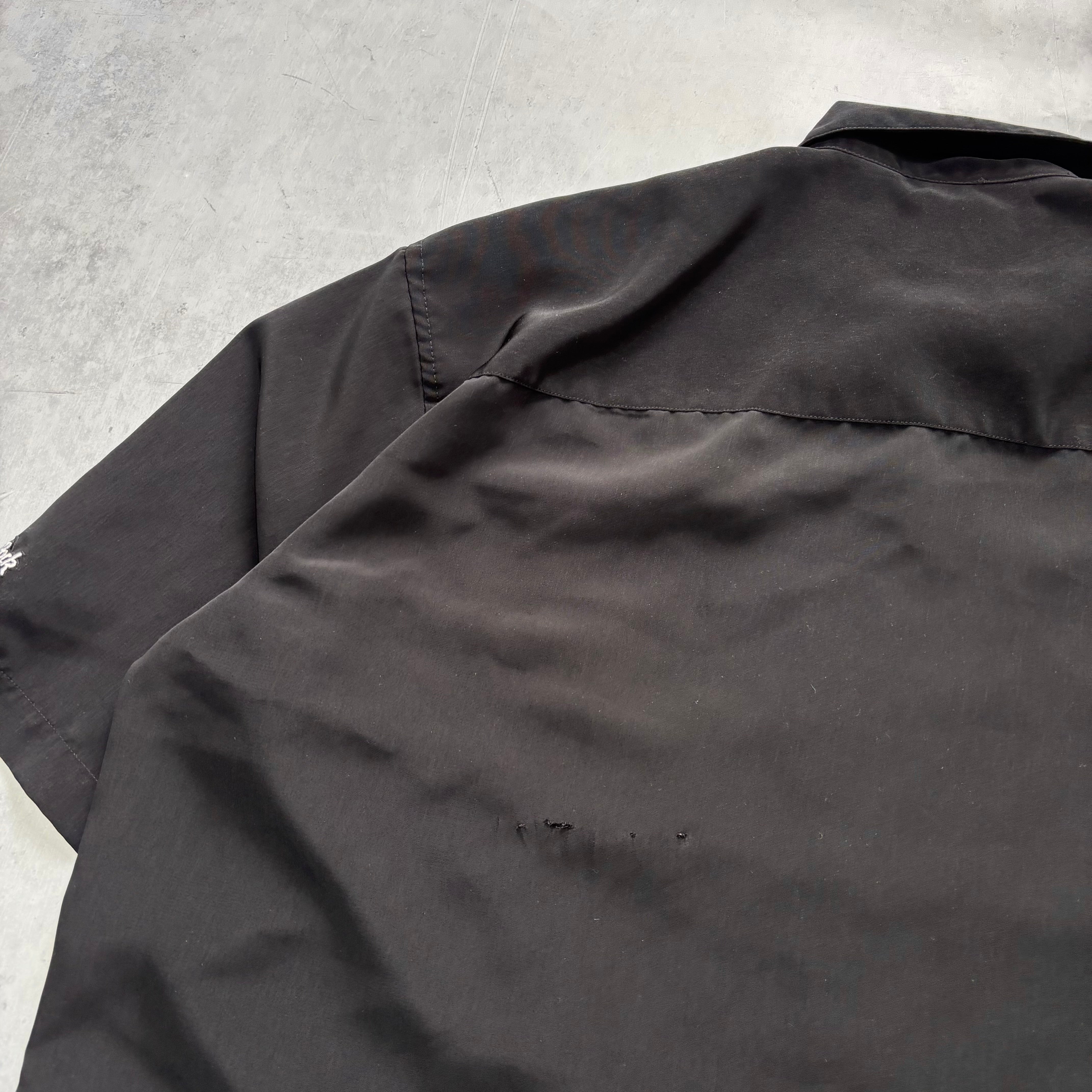 Mens Shirt XL Black Short Sleeve Polyester Hard Rock (F)