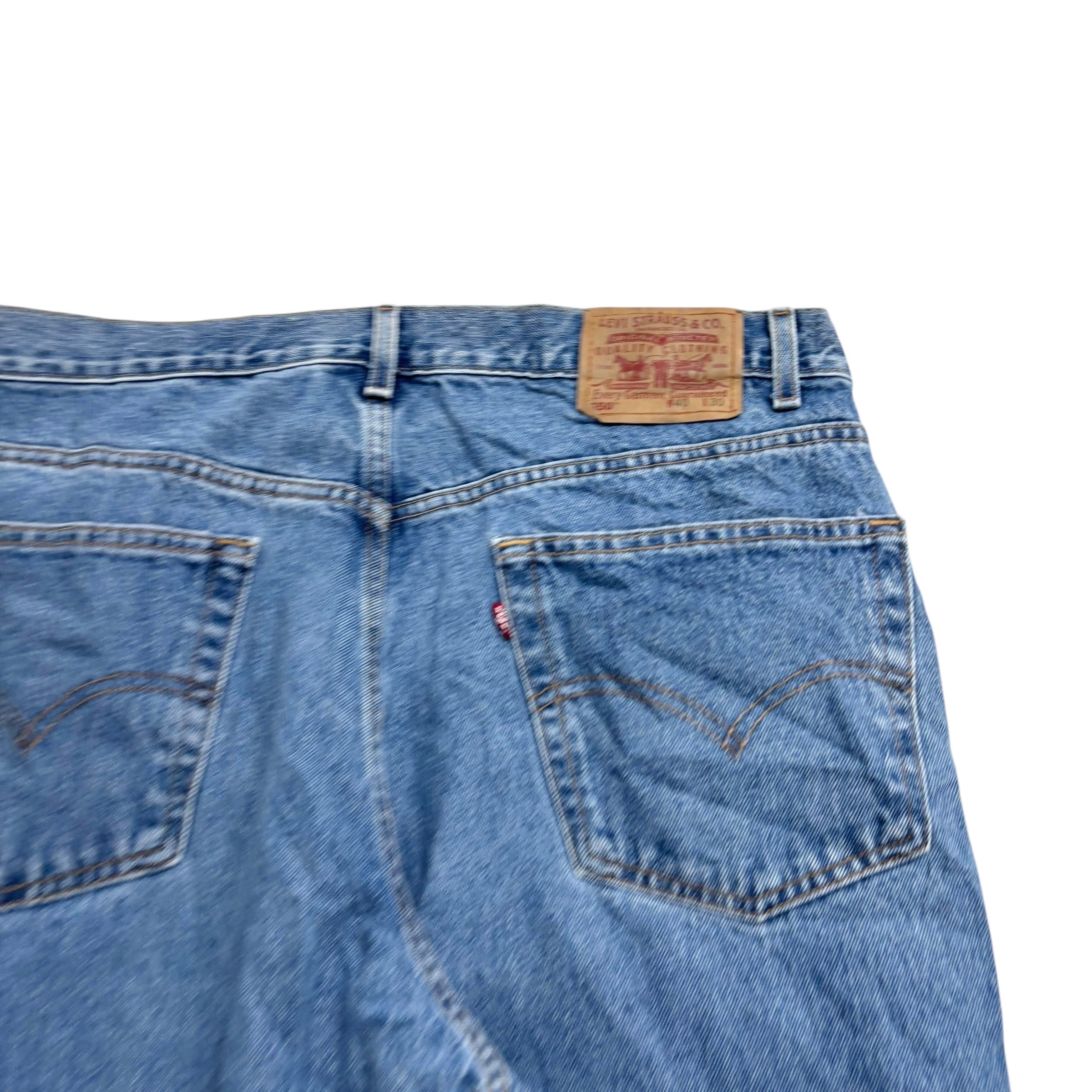 Levis 550 Jeans W38 L30 Mens Light Blue Baggy Relaxed Straight Fit Vintage Denim