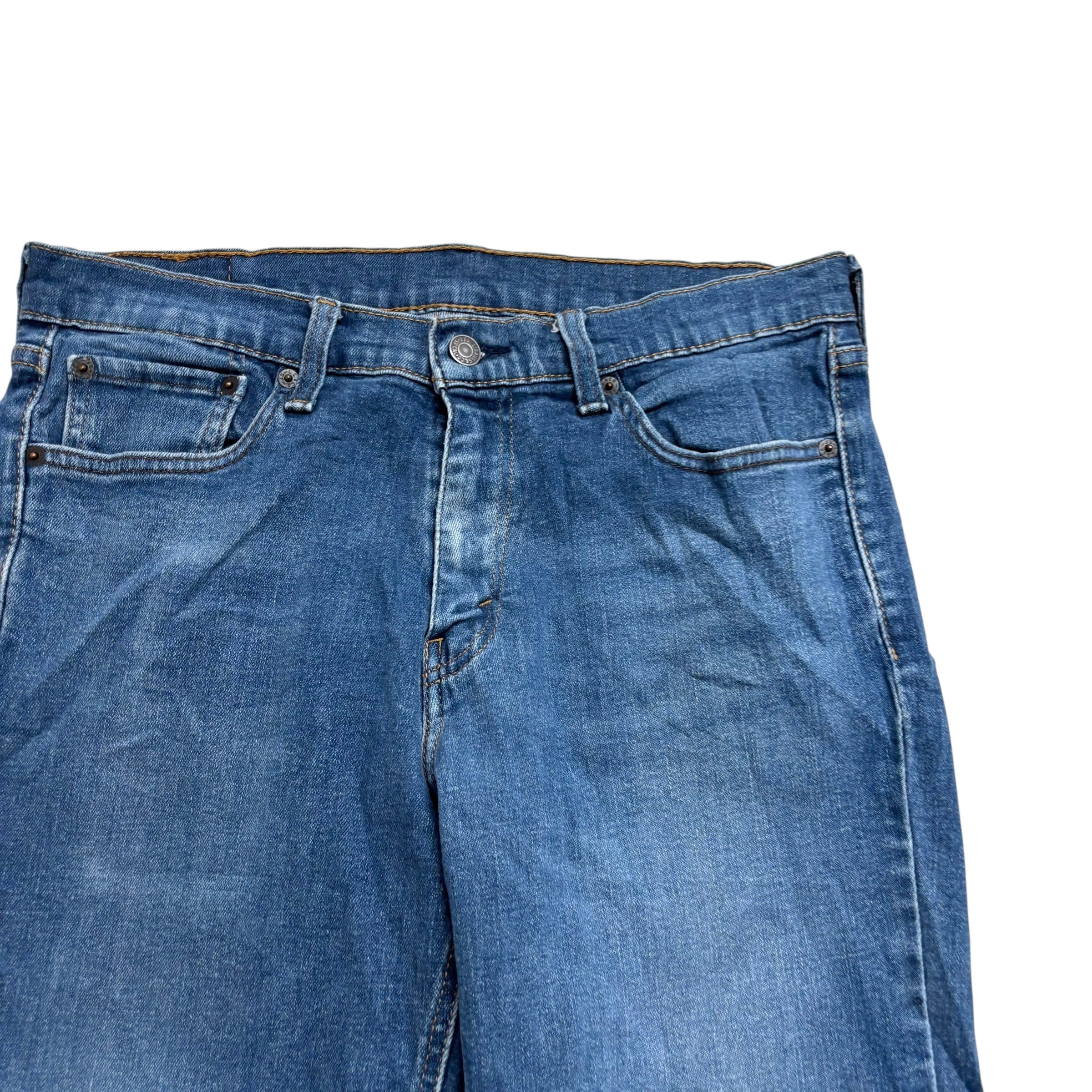 Levis 541 Jeans W32 L33 Mens Mid Blue Athletic Tapered Fit Stretch Denim