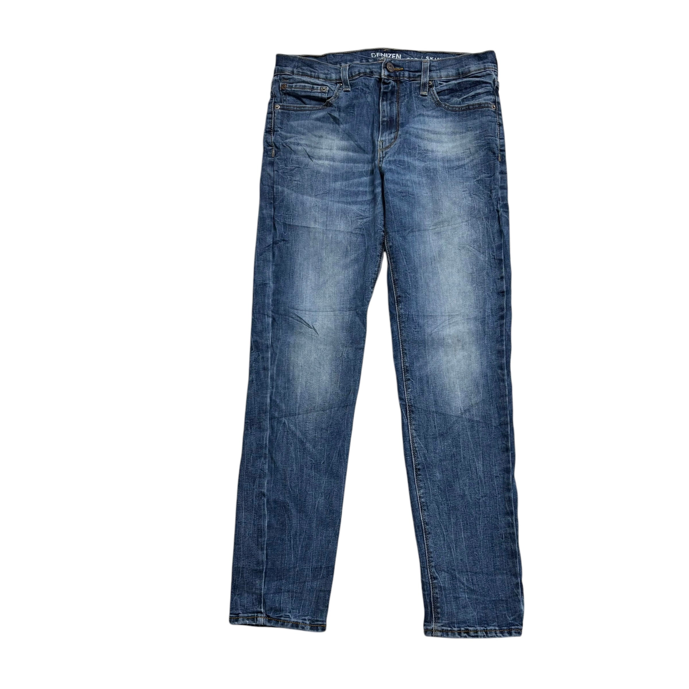 Levis 216 Denizen Jeans W33 L32 Mens Mid Blue Skinny Fit Stretch Denim (E)