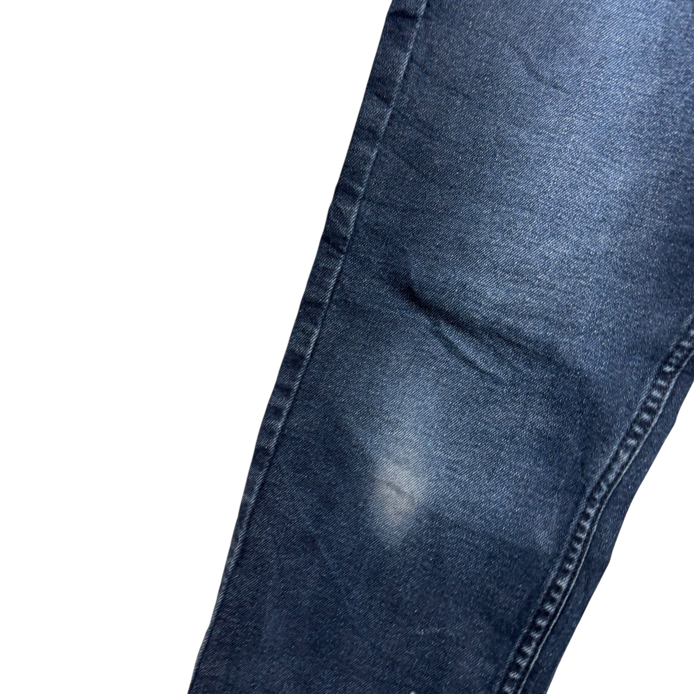 Levis Denizen Jeans W30 L30 Mens Navy Blue Skinny Fit Stretch Denim