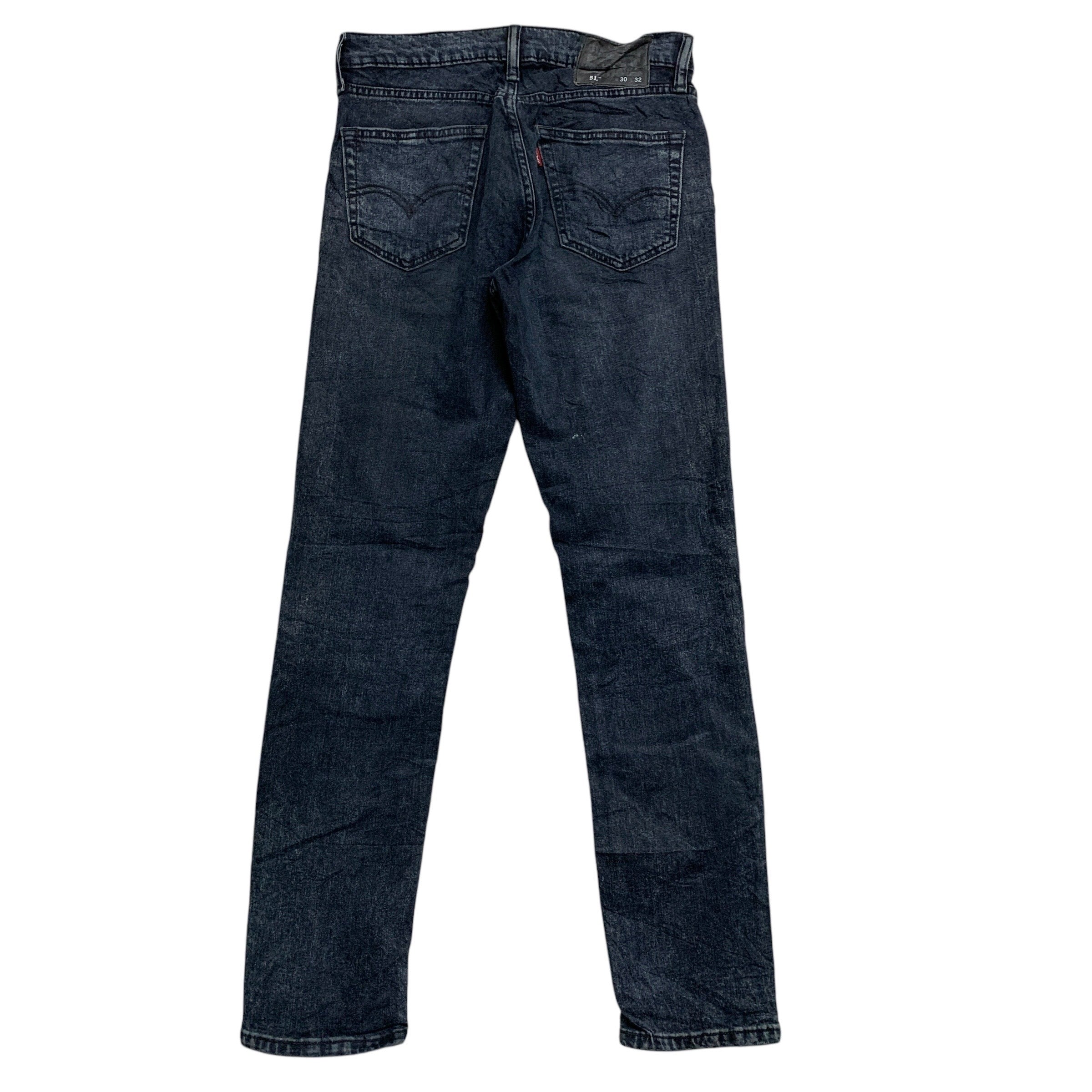 Levis 511 Jeans W30 L32 Mens Navy Blue Slim Fit Stretch Denim (E)