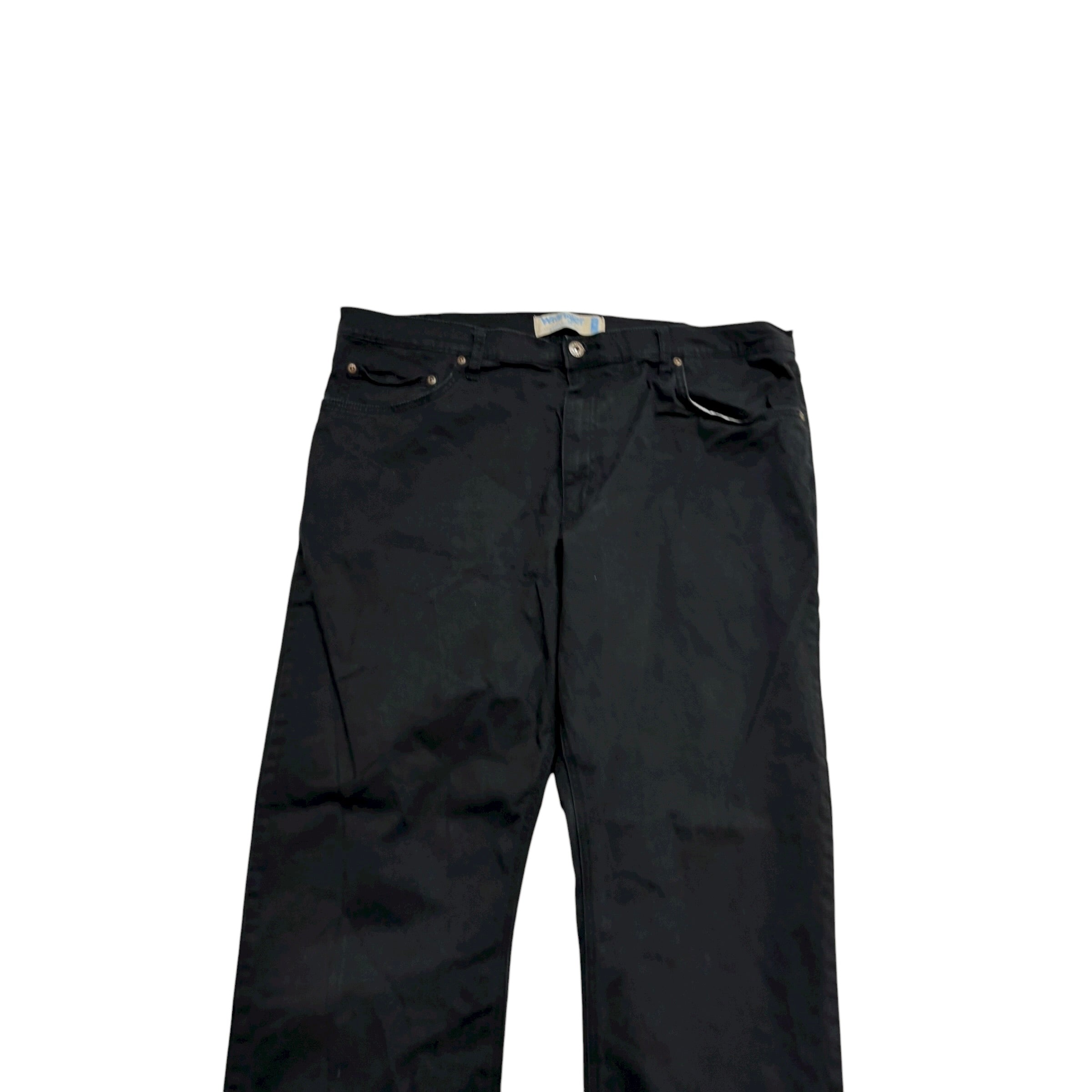 Wrangler Trousers W40 L30 Mens Black Regular Straight Fit Stretch (E)