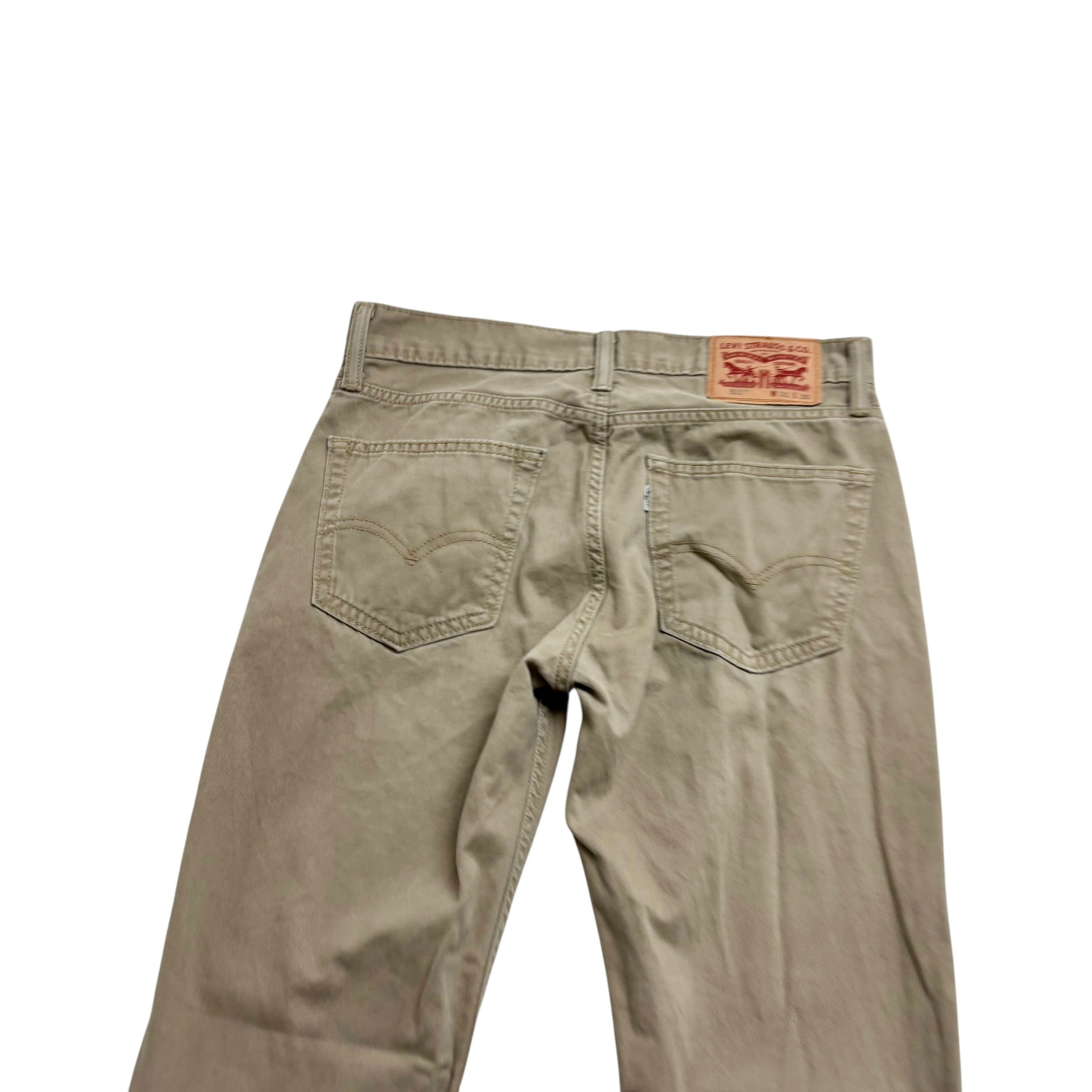 Levis 511 Trousers W31 L31 Mens Beige Slim Fit Cotton Pants (E)