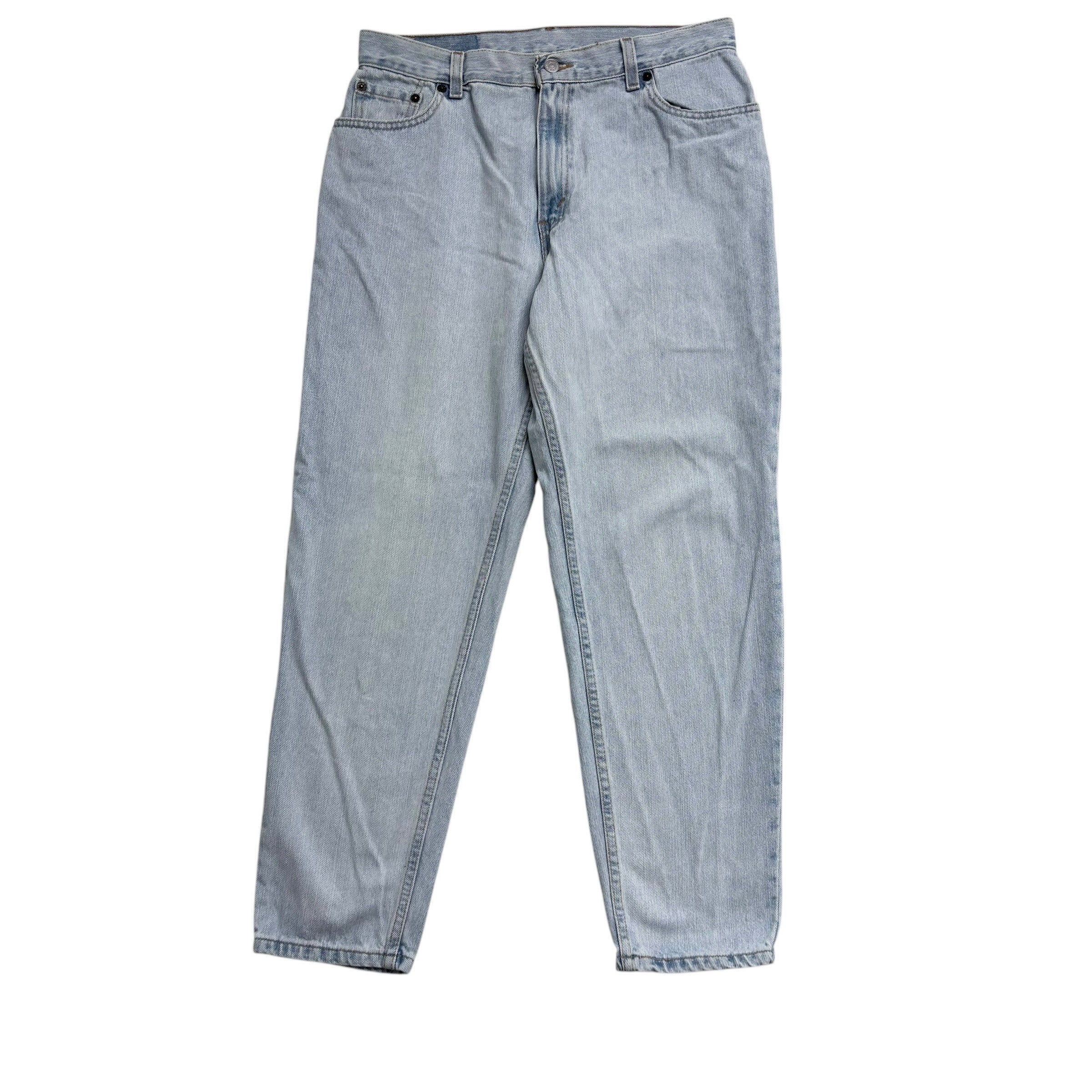 Levis 550 Jeans W31 L29 Womens Light Blue Relaxed Taper USA Made Vintage Denim
