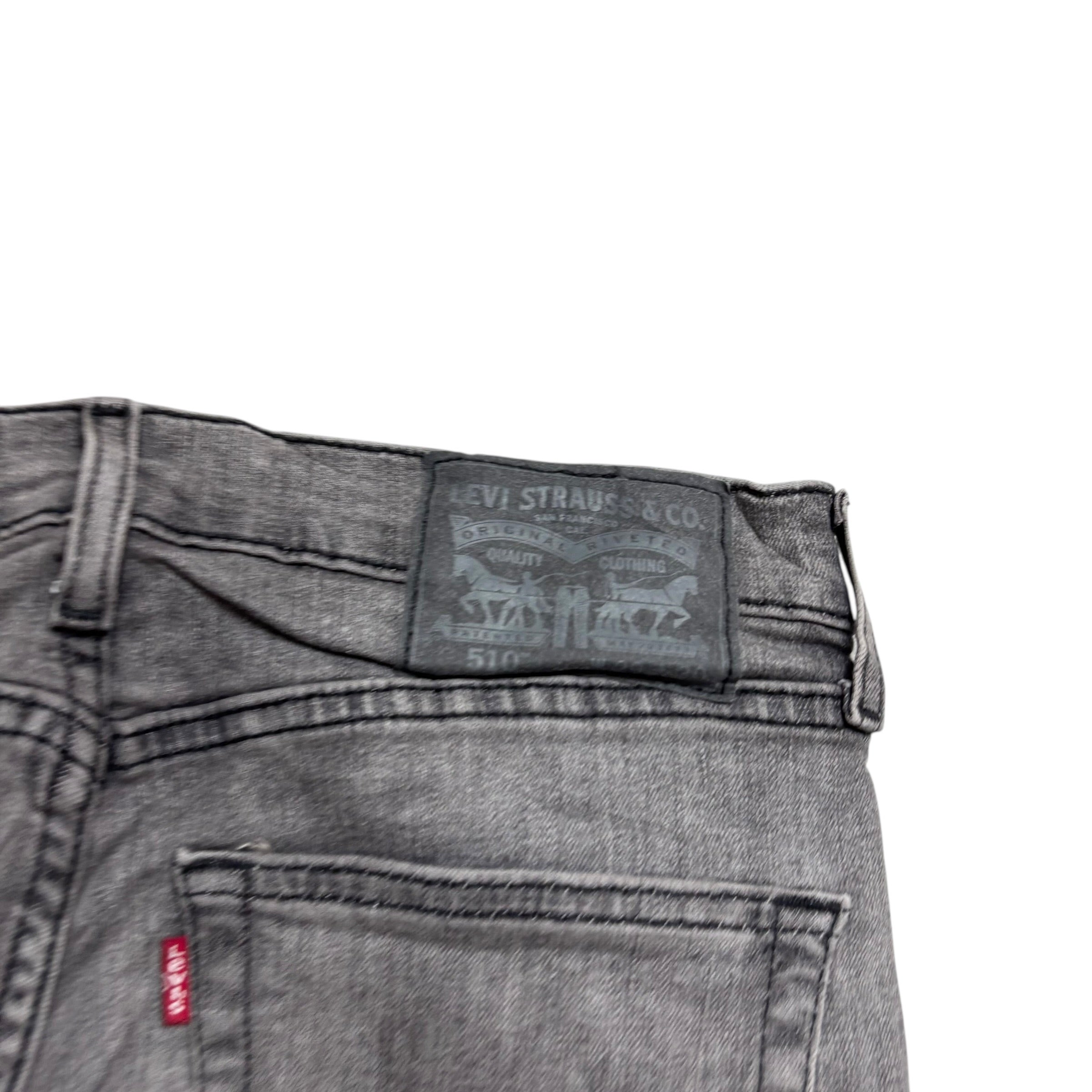 Levis 510 Jeans W29 L29 Mens Grey Skinny Fit Stretch Denim (E)