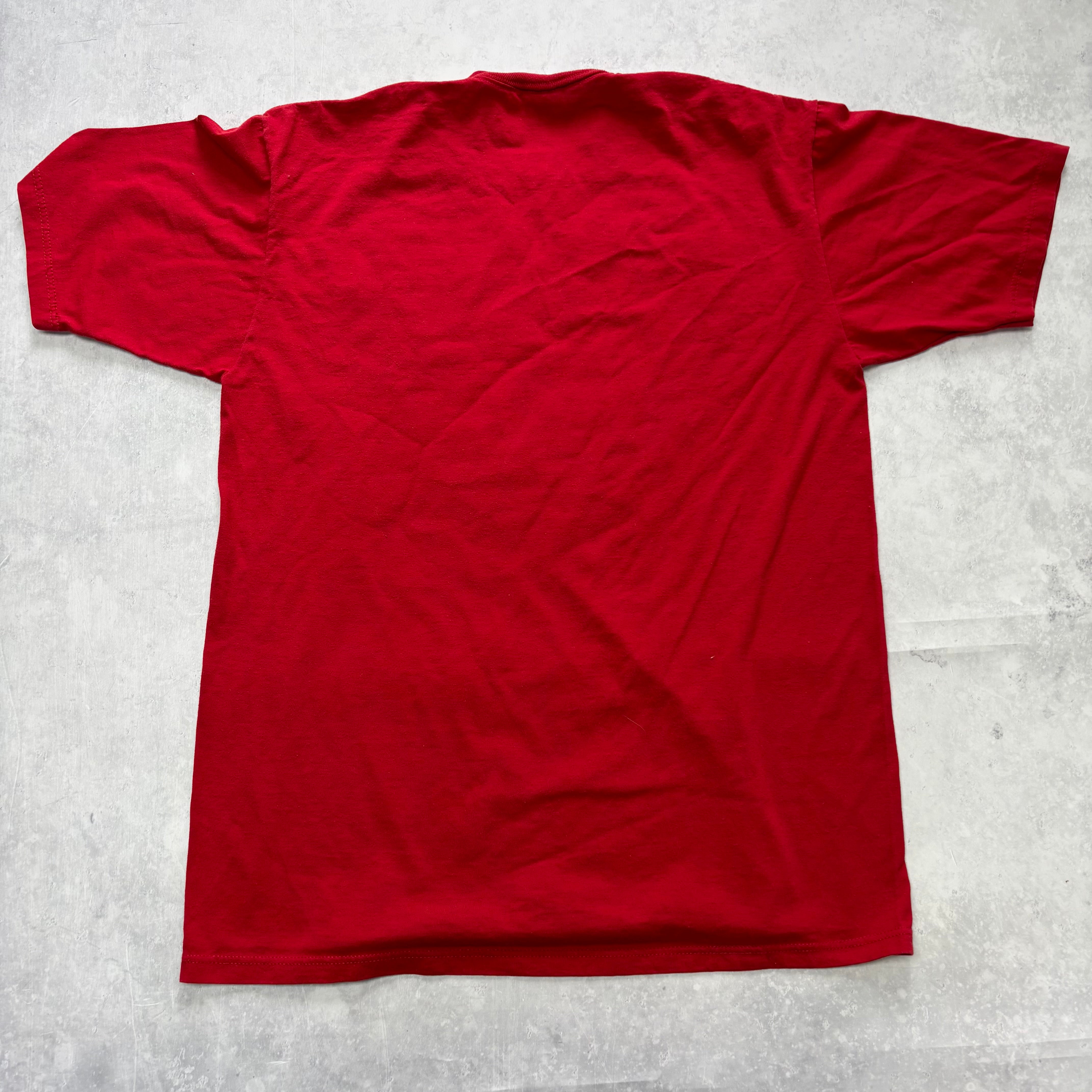 Vintage T Shirt Mens Large Red Graphic Print 90s Heart Love (E)