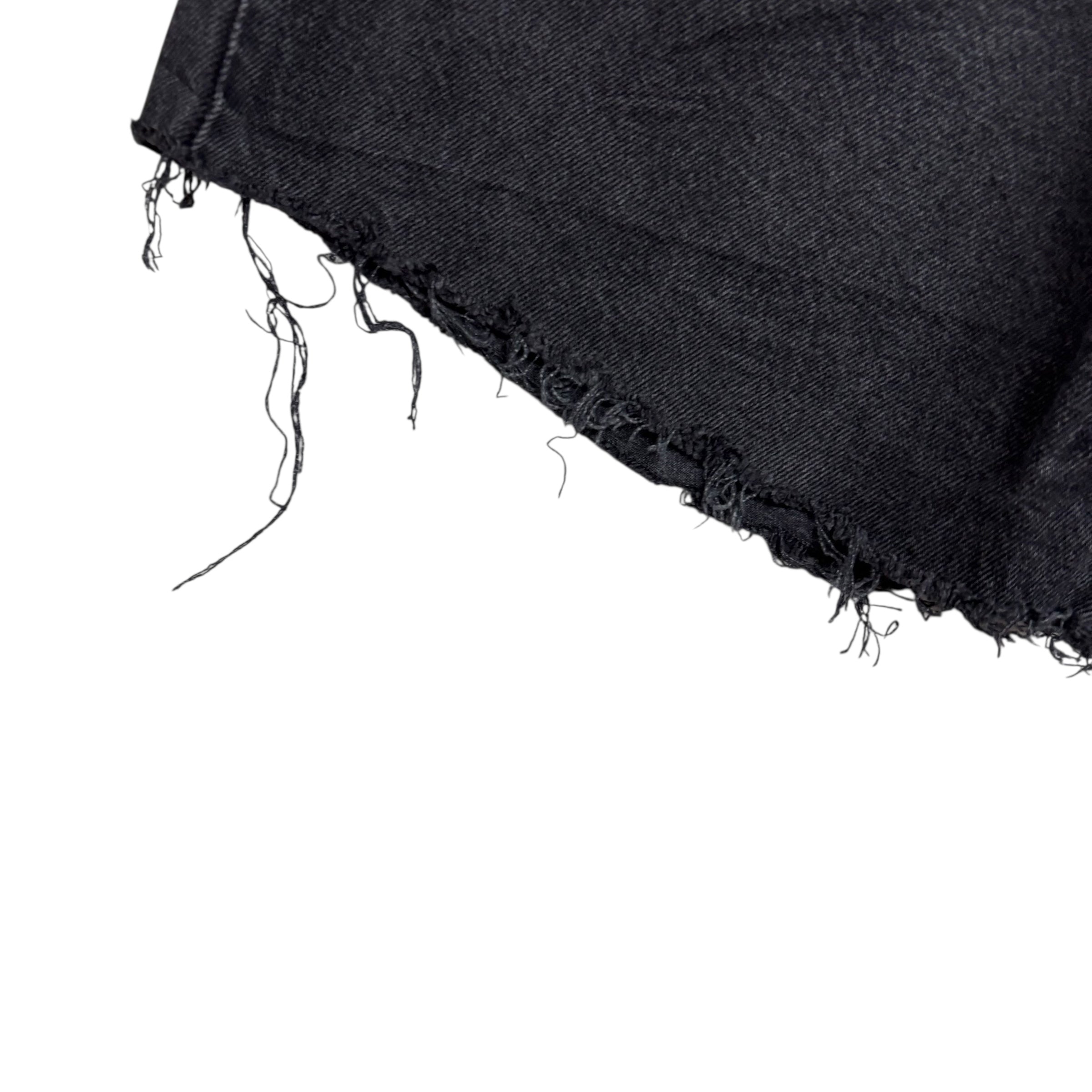 Wrangler Denim Shorts W36 Mens Black 7in Regular Fit Cut Off