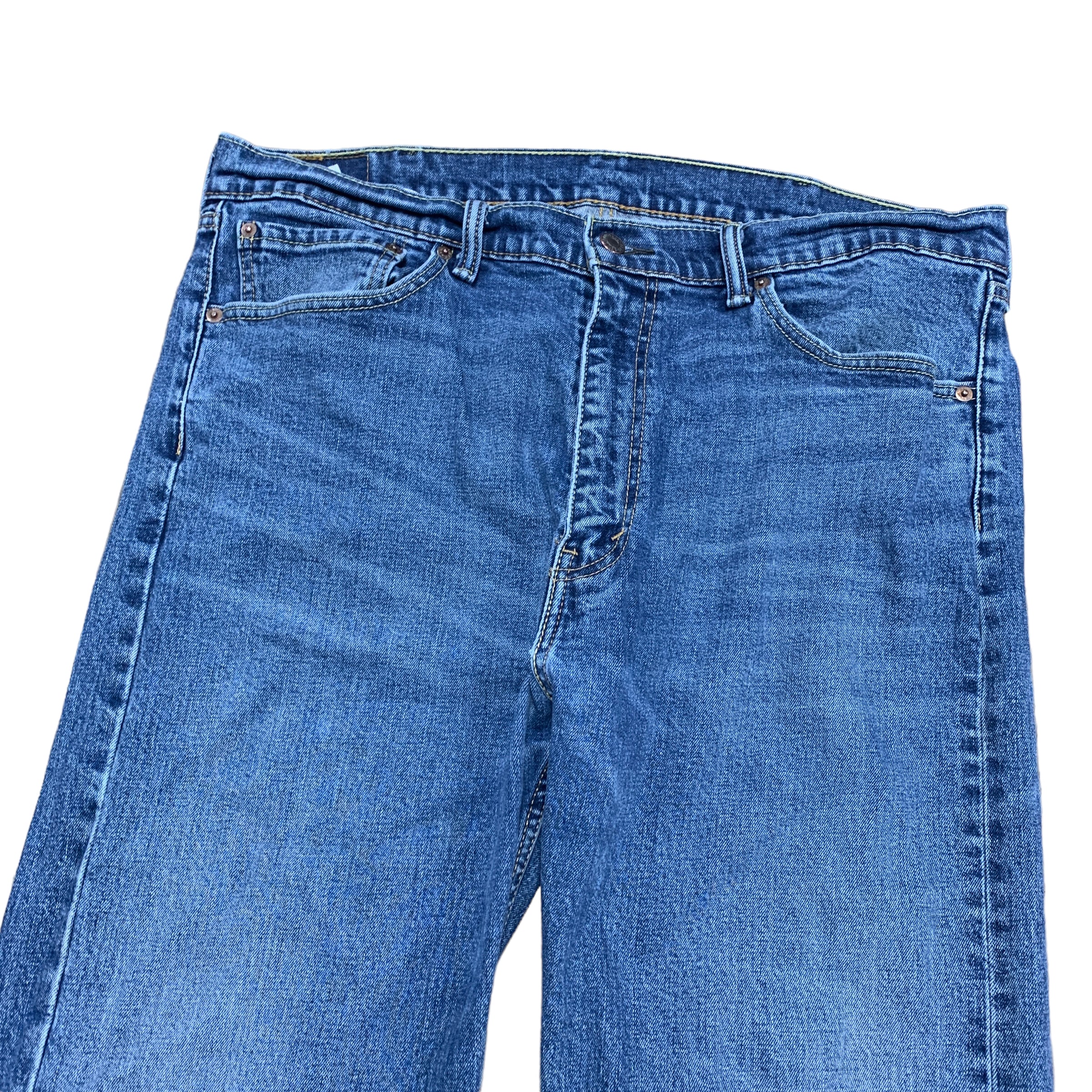 Levis 505 Jeans W40 L32 Mens Blue Regular Straight Fit Stretch Denim