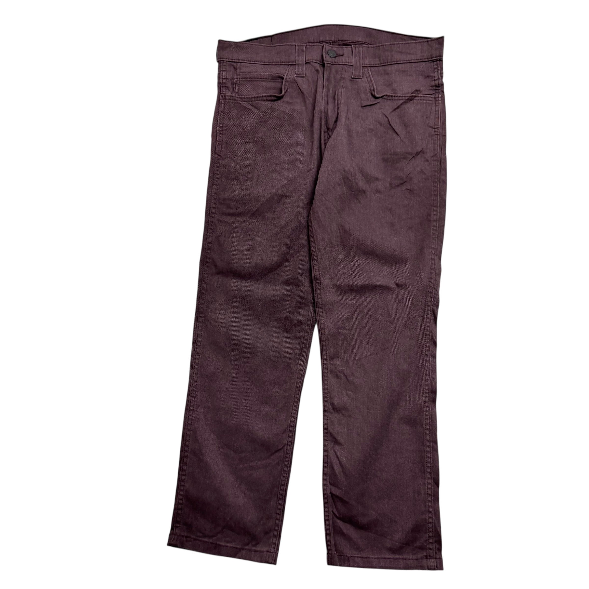 Levis 511 Trousers W33 L26 Mens Purple Slim Fit Stretch Pants