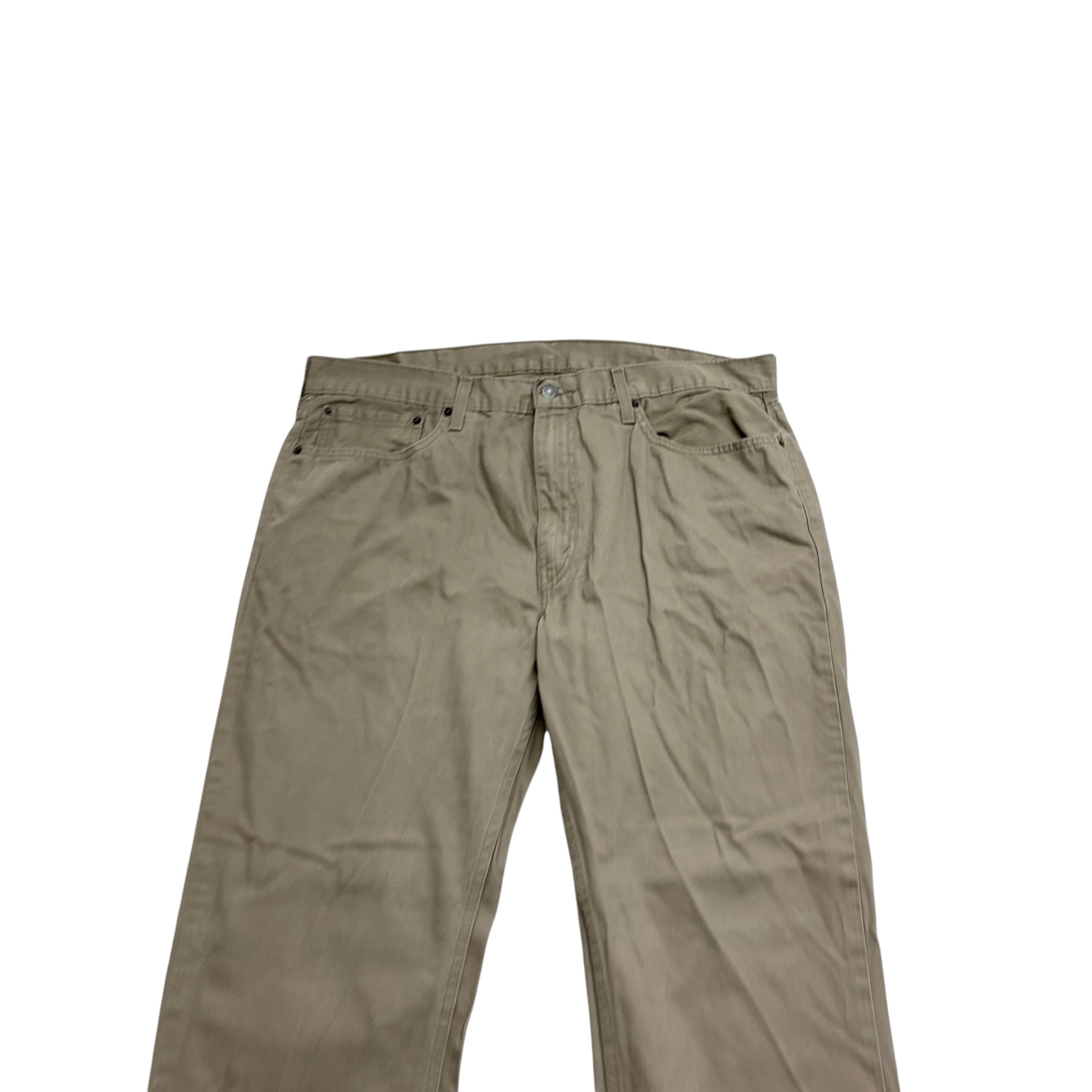 Levis 559 Trousers W38 L34 Mens Beige Baggy Relaxed Straight Fit Pants (E)