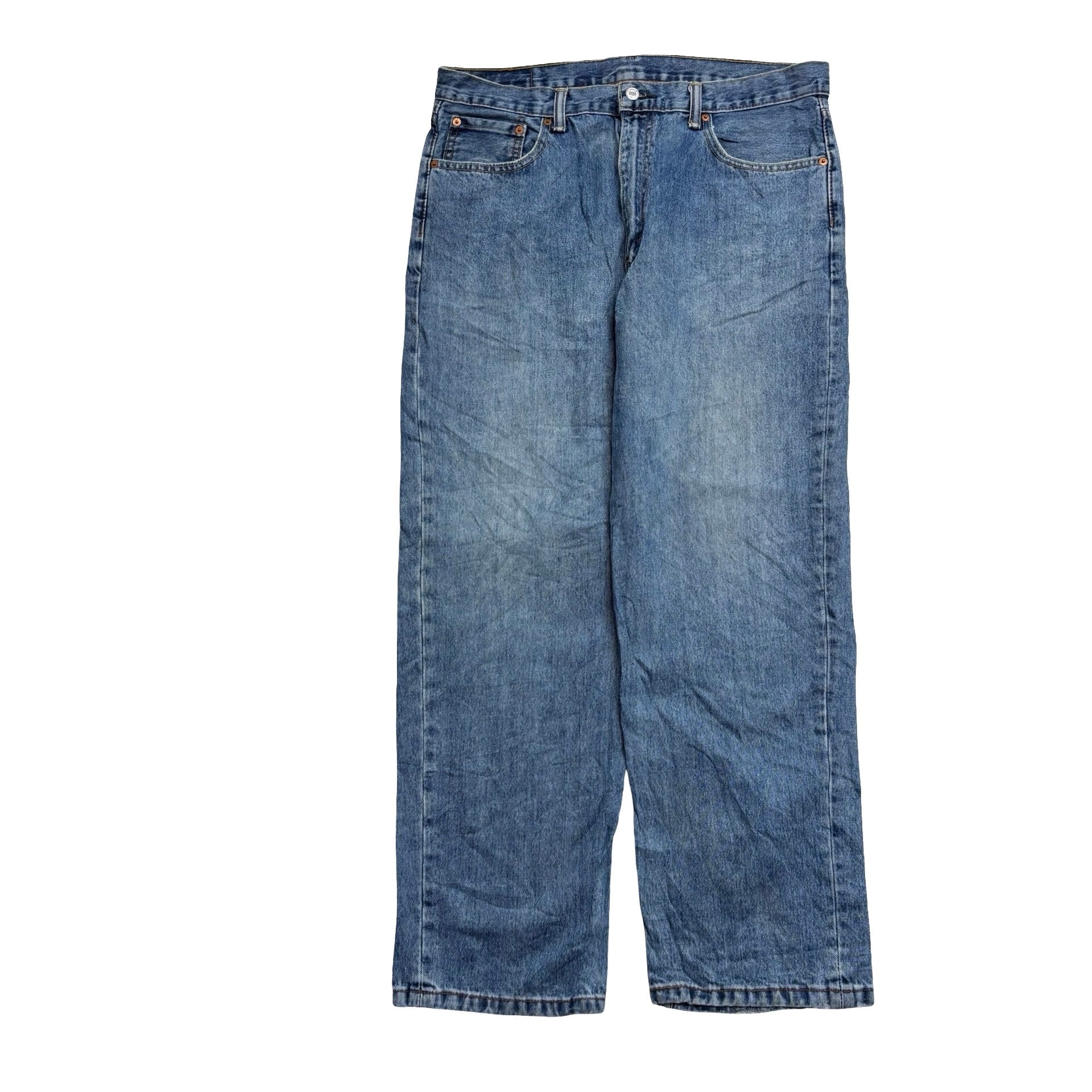 Levis 550 Jeans W36 L30 Mens Mid Blue Baggy Relaxed Straight Fit Denim