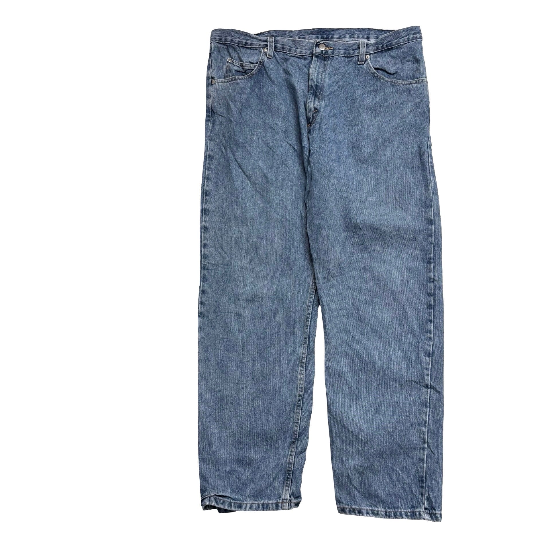 Wrangler Jeans W40 L32 Mens Light Blue Relaxed Straight Fit Denim