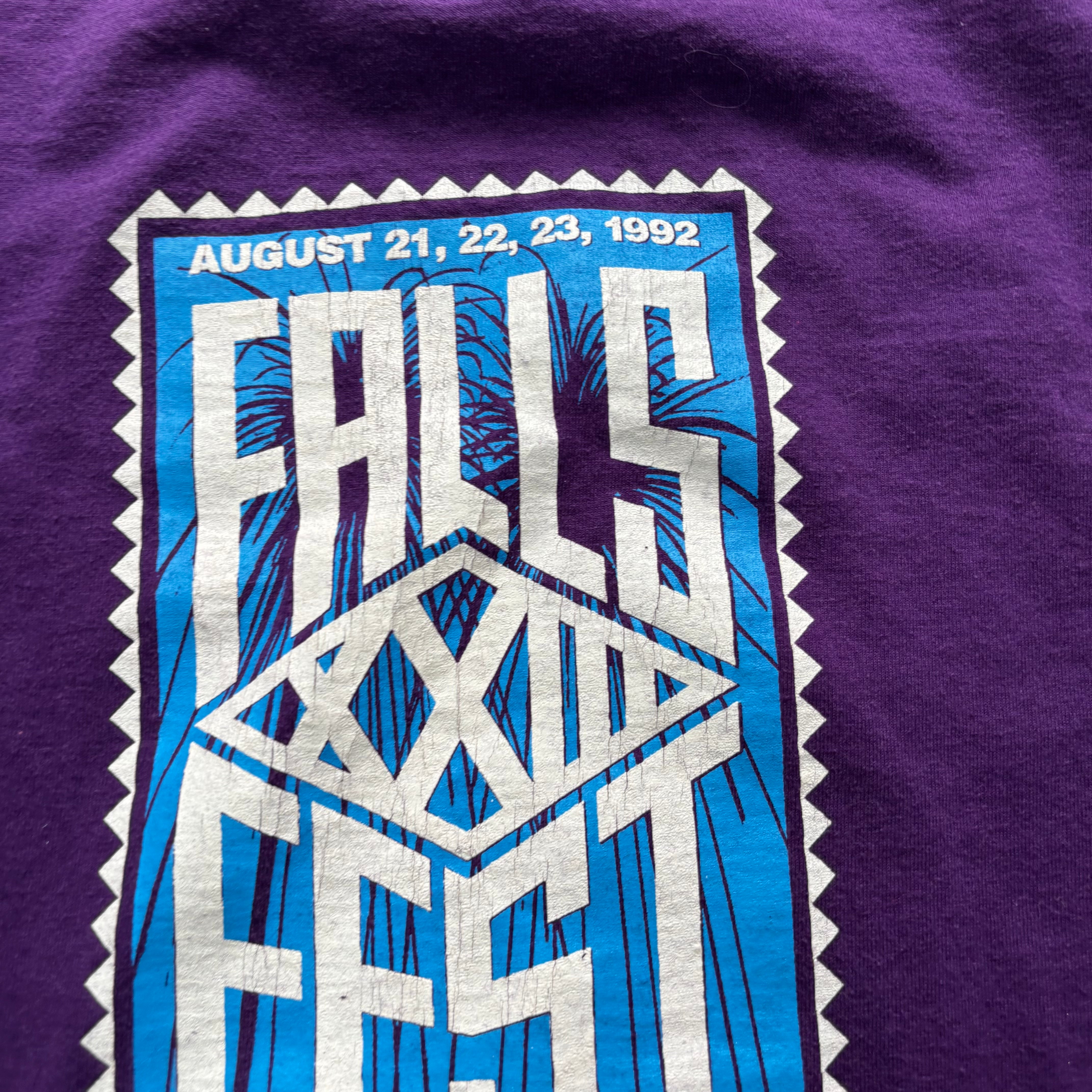 Vintage T Shirt Mens Large Purple Single Stitch Graphic Print 90s USA (E)