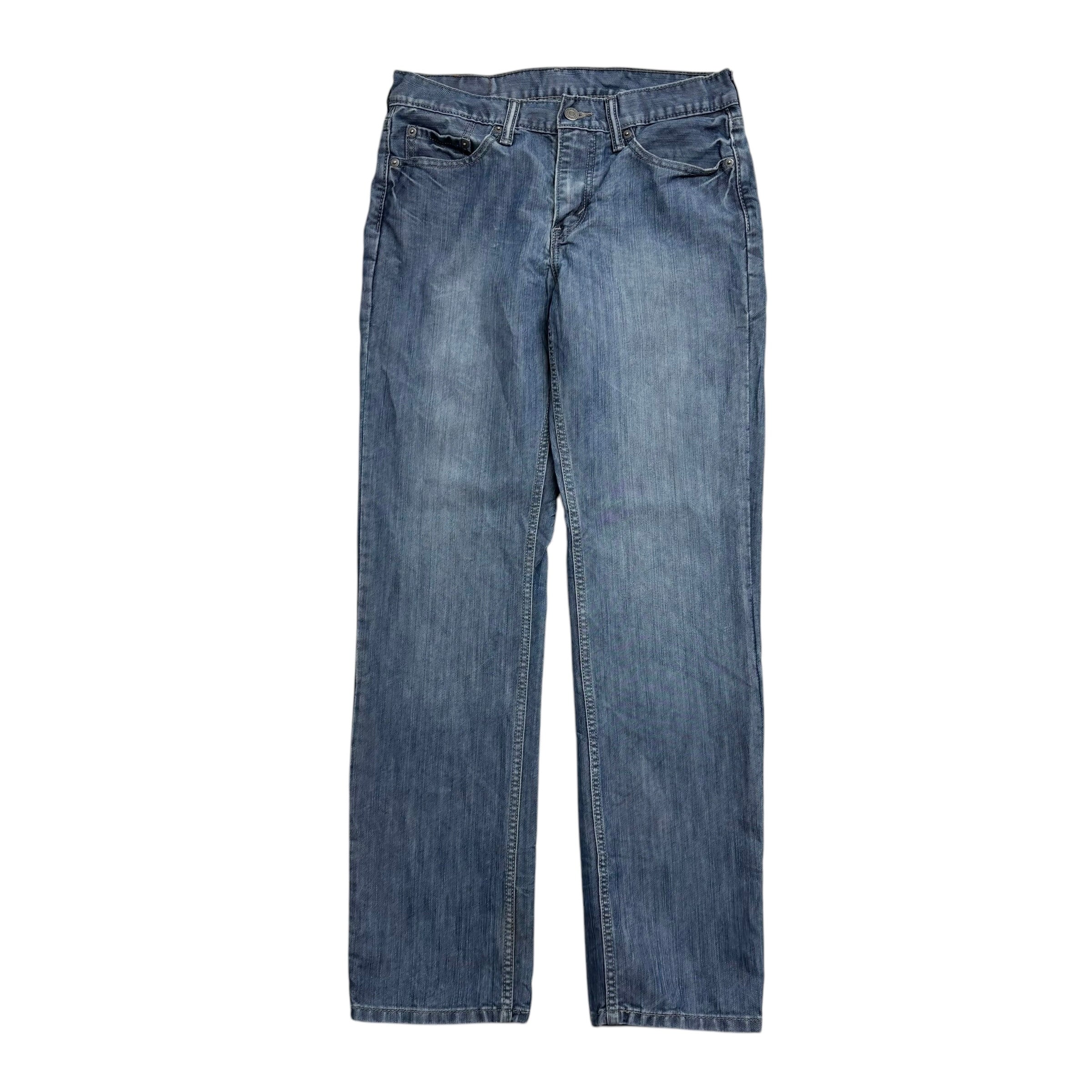 Levis 514 Jeans W30 L32 Mens Mid Blue Regular Straight Fit Denim (E)