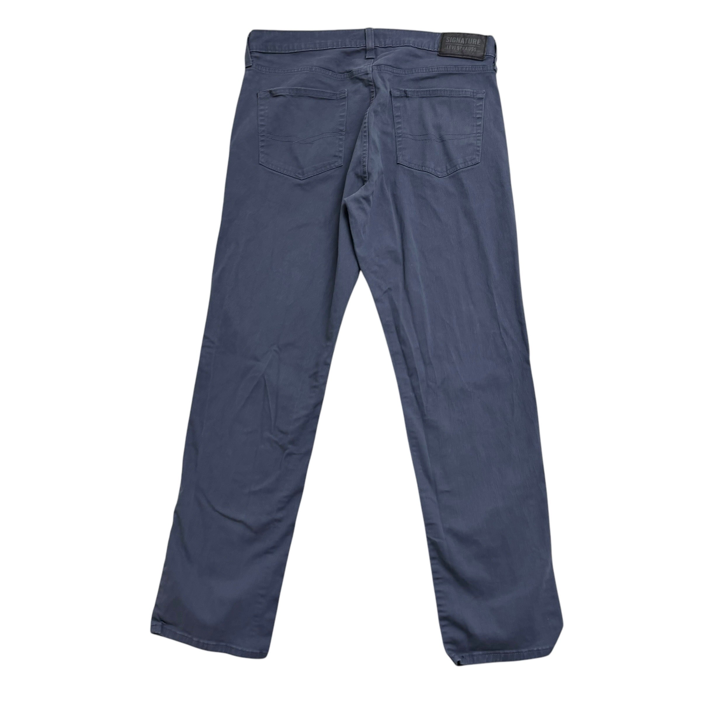 Levis Signature Trousers W34 L31 Mens Blue Athletic Fit Stretch Pants (E)