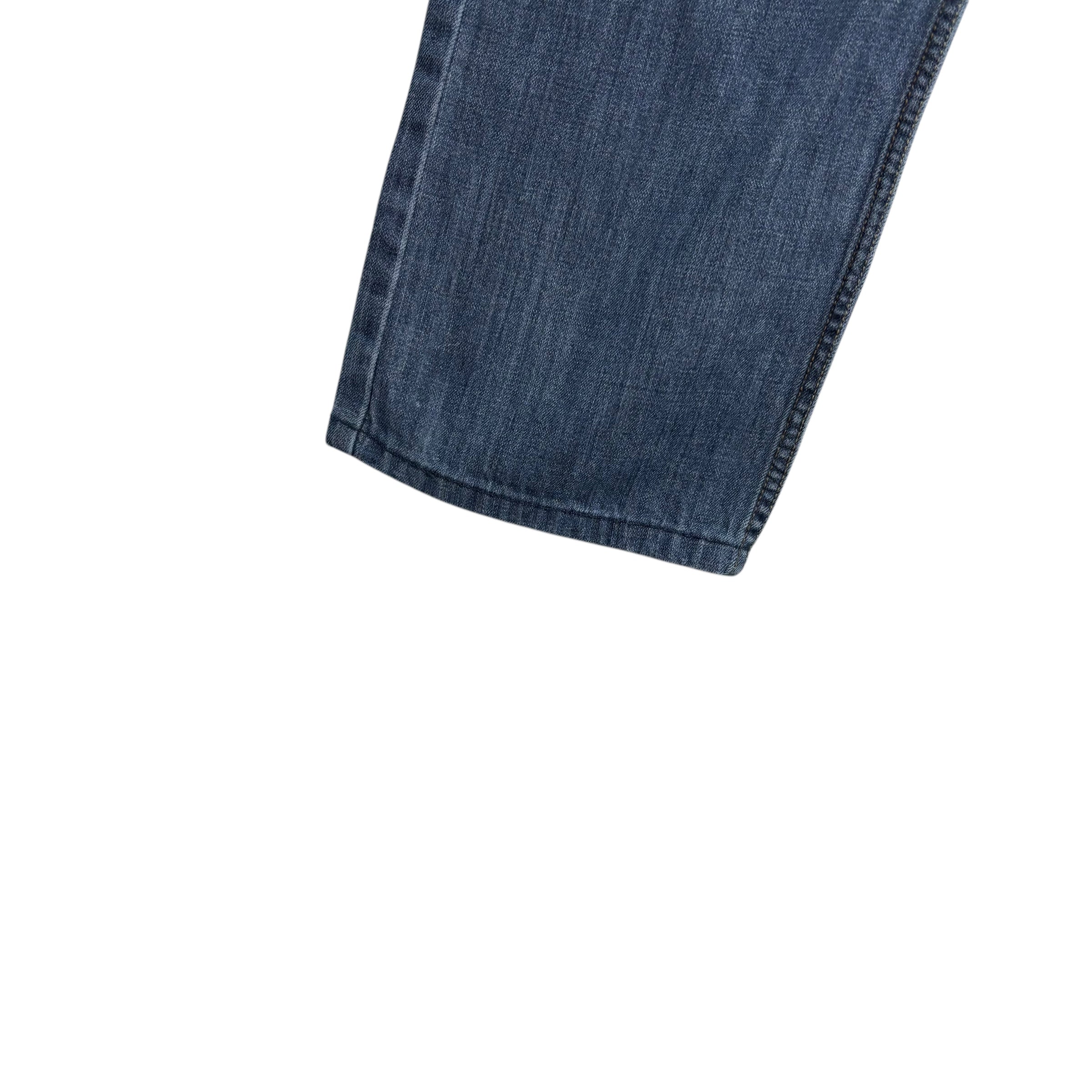 Levis Signature Jeans W36 L30 Mens Mid Blue Regular Straight Fit Denim