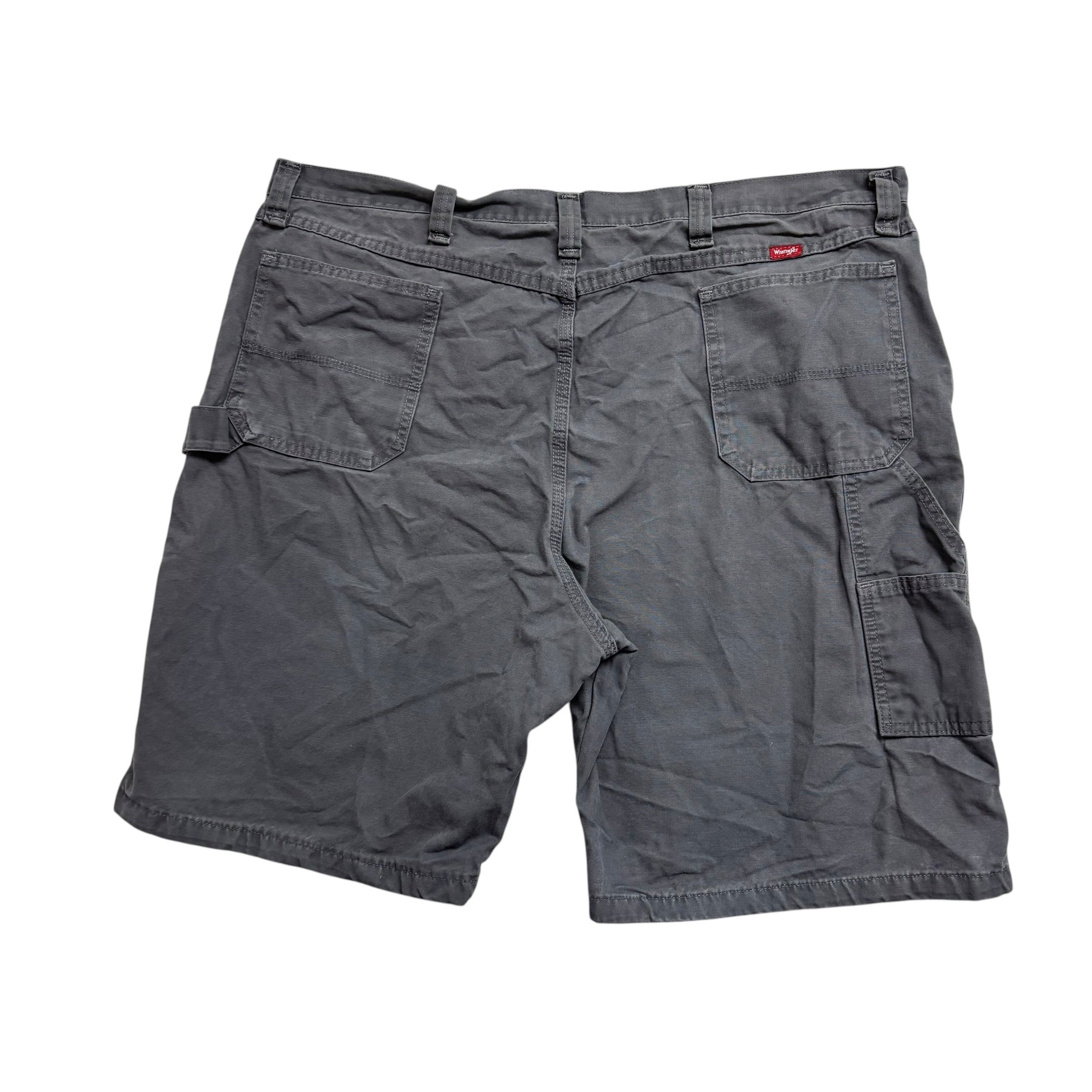 Wrangler Baggy Jorts W44 Mens Grey Canvas Shorts Relaxed Fit Carpenter