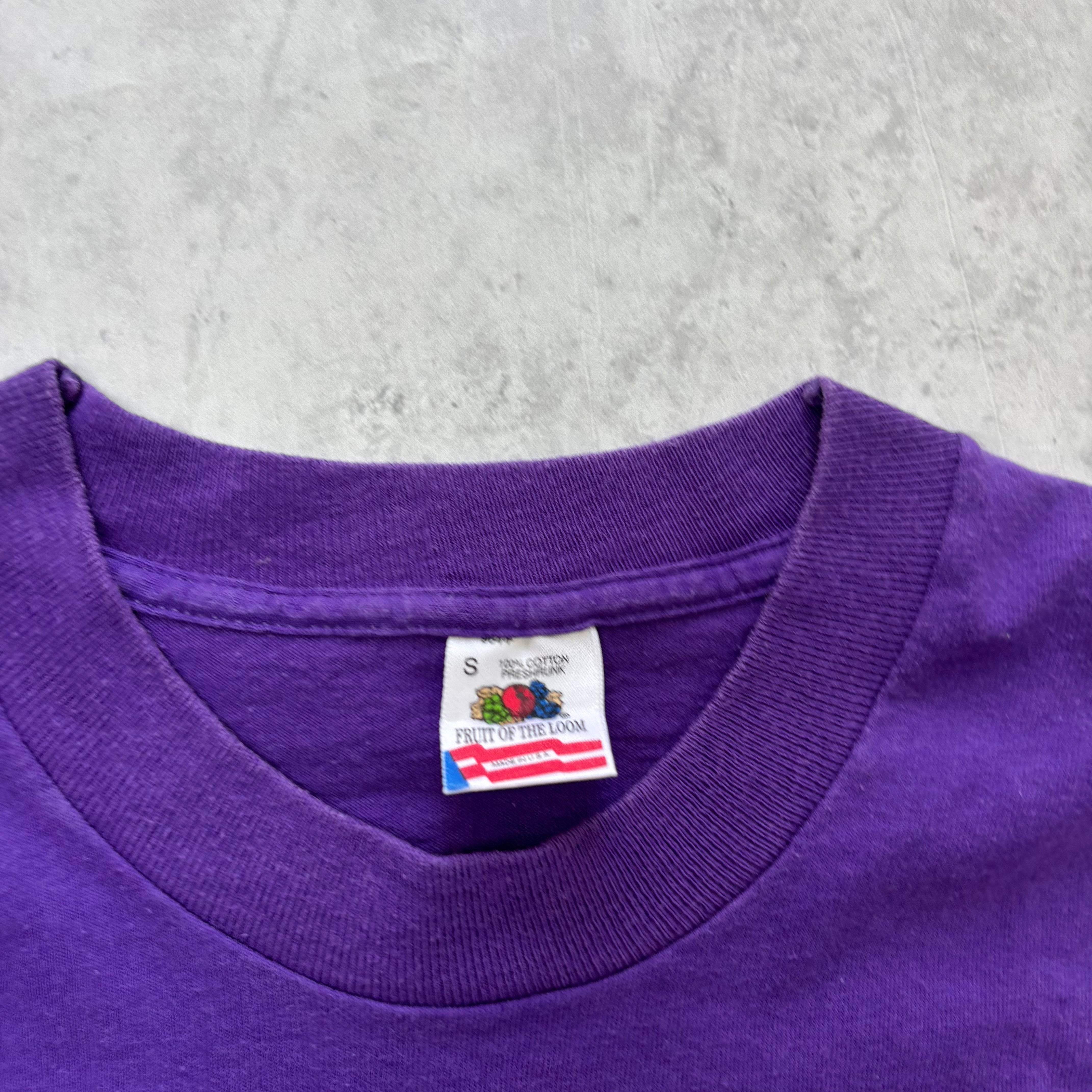 Vintage T Shirt Mens XS Purple Single Stitch Graphic Print 90s Band Music (E)