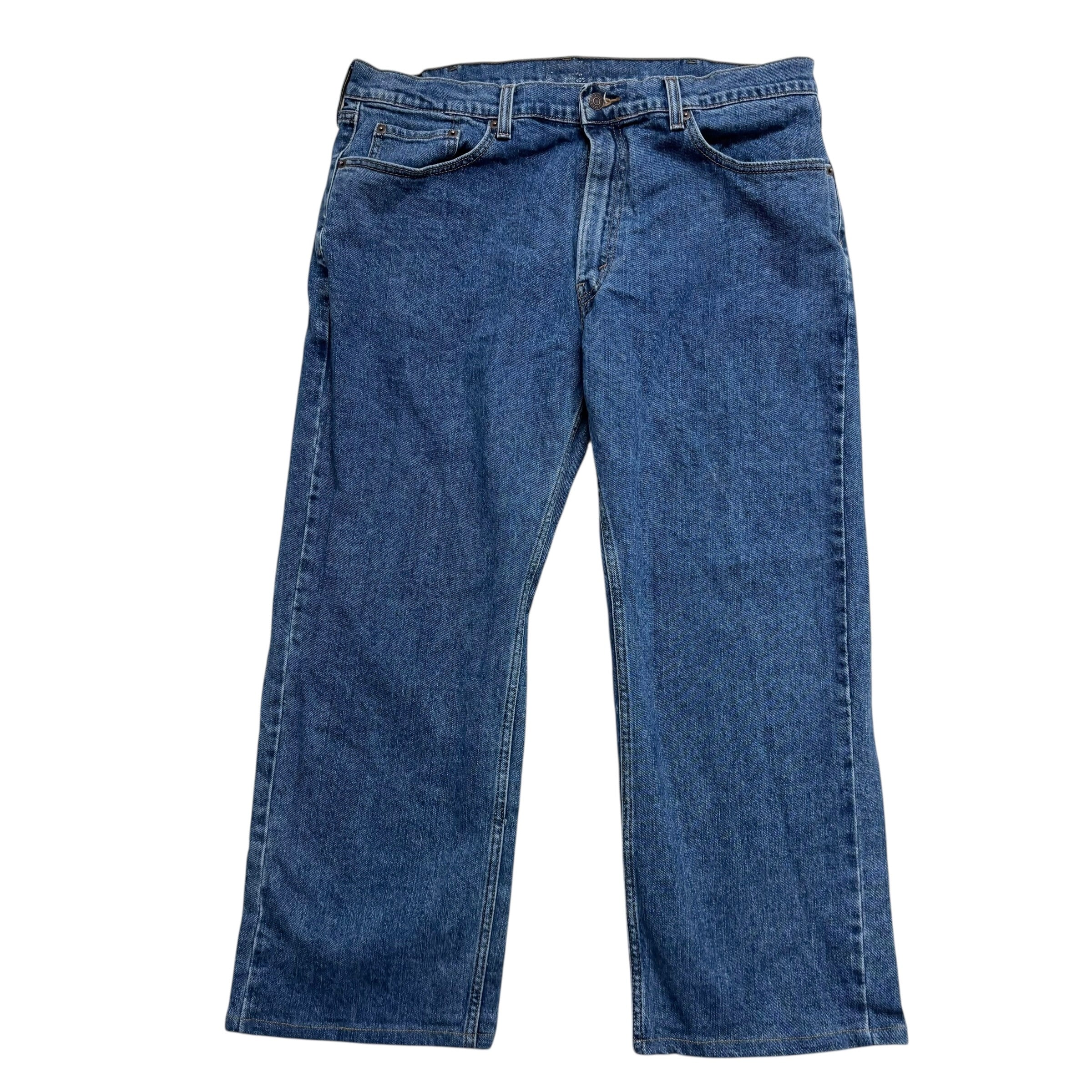 Levis Signature Jeans W38 L26 Mens Mid Blue Relaxed Fit Stretch Denim