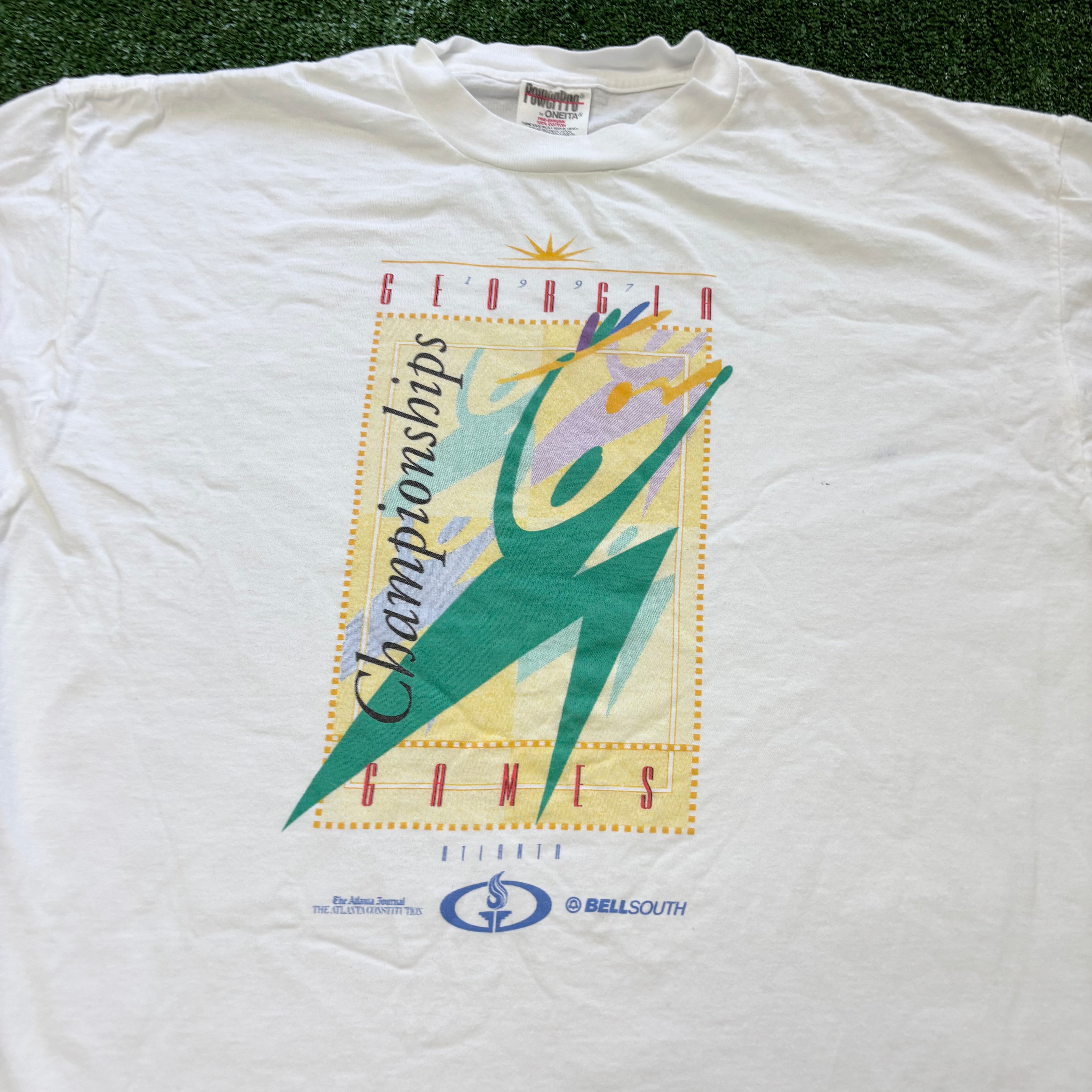 Vintage T Shirt Mens XL White Single Stitch Graphic Print 90s
