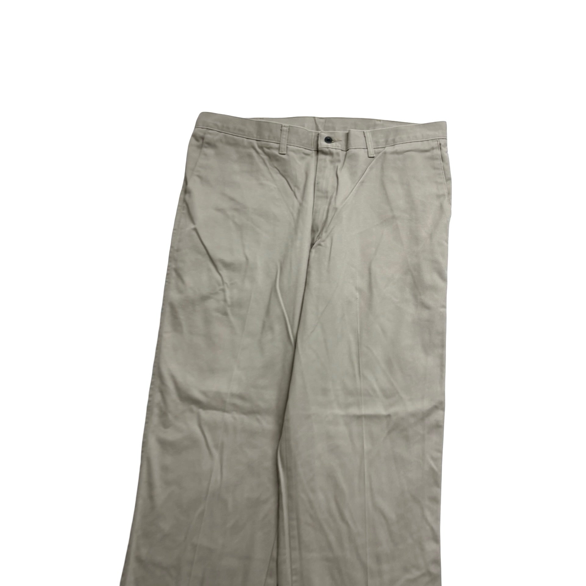 Lee Trousers W40 L32 Mens Beige Relaxed Straight Fit Vintage Pants