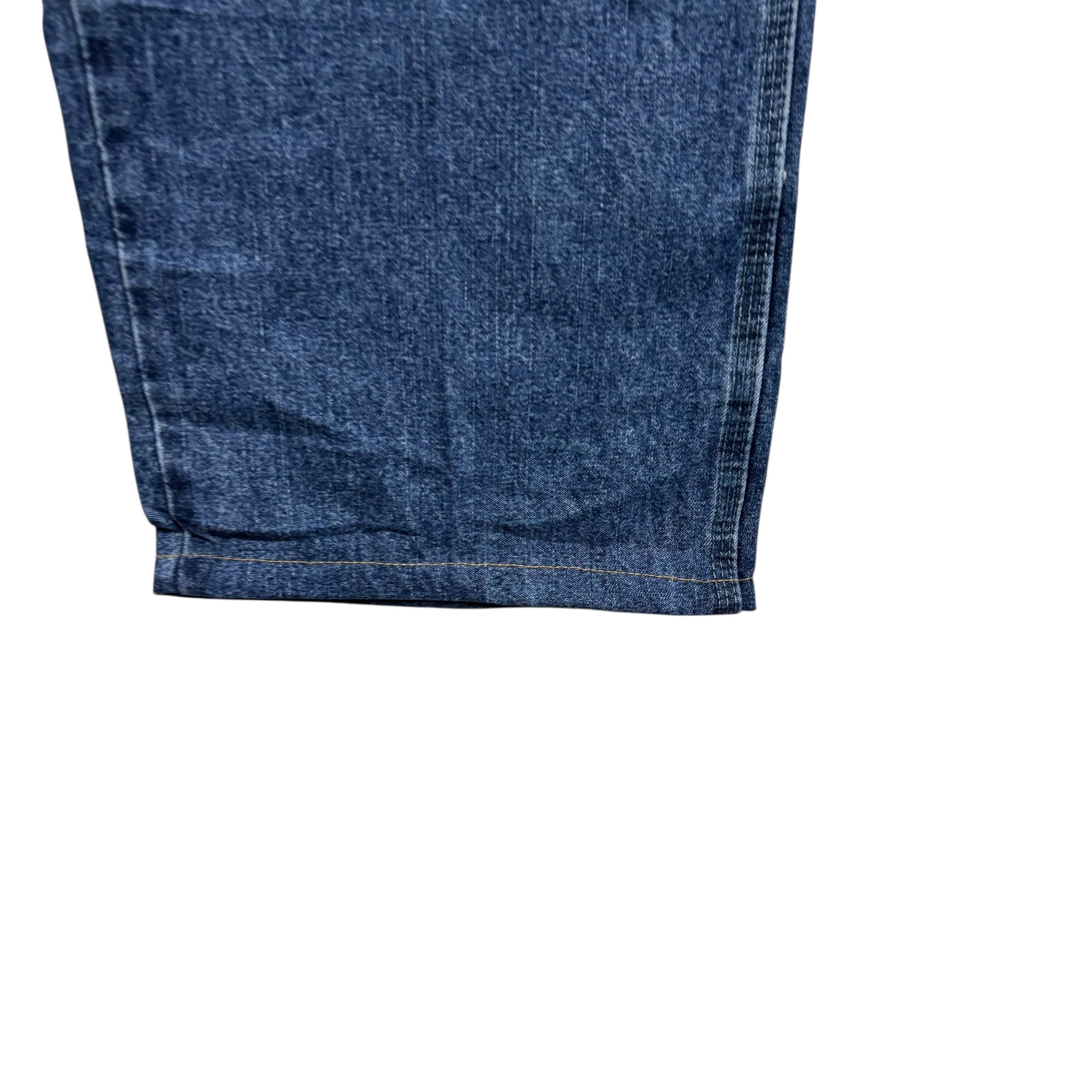 Wrangler Carpenter Jeans W42 L31 Mens Mid Blue Relaxed Straight Fit Denim (E)