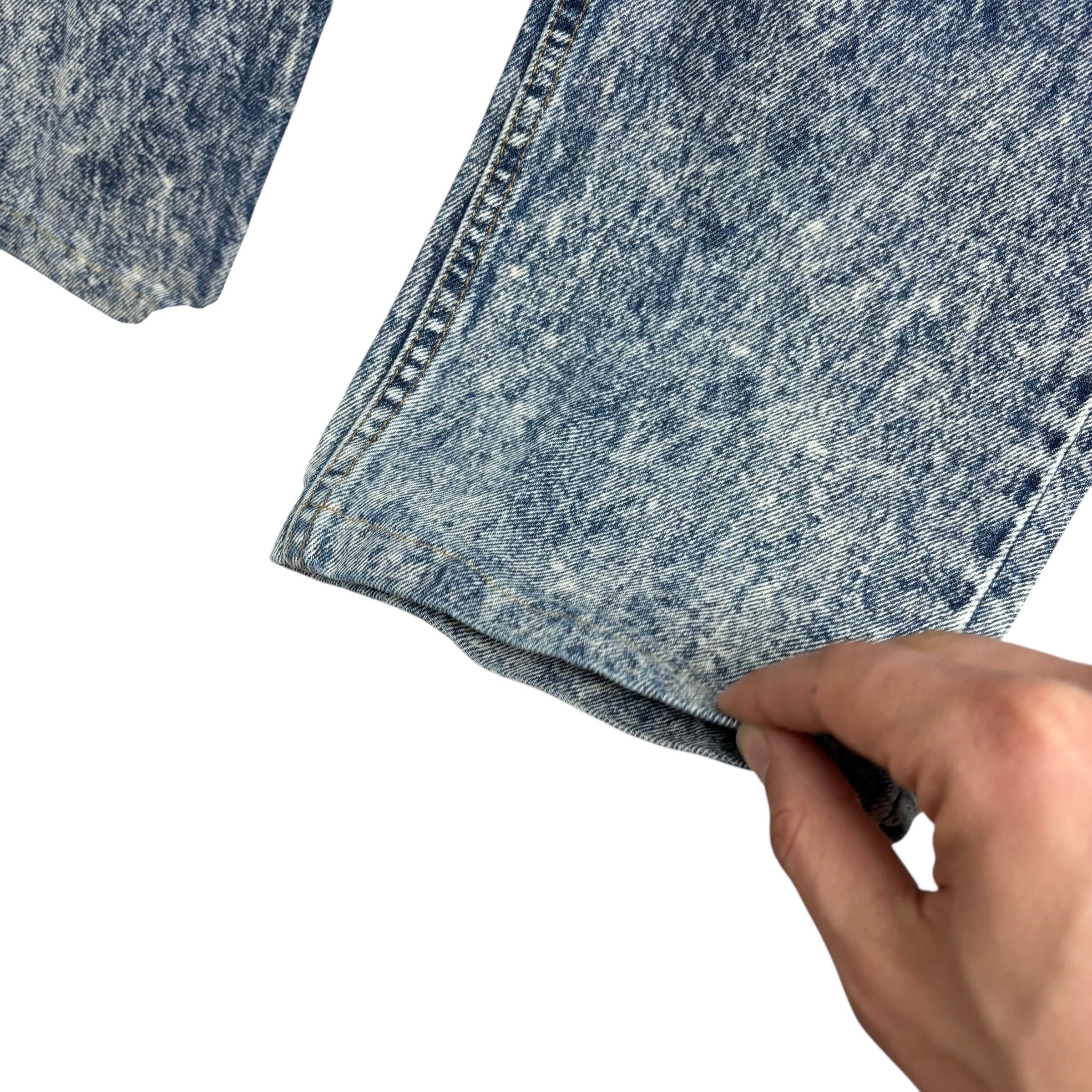 Levis 505 Jeans W35 L28 Mens Mid Blue Regular Straight Fit Vintage 80s USA Made