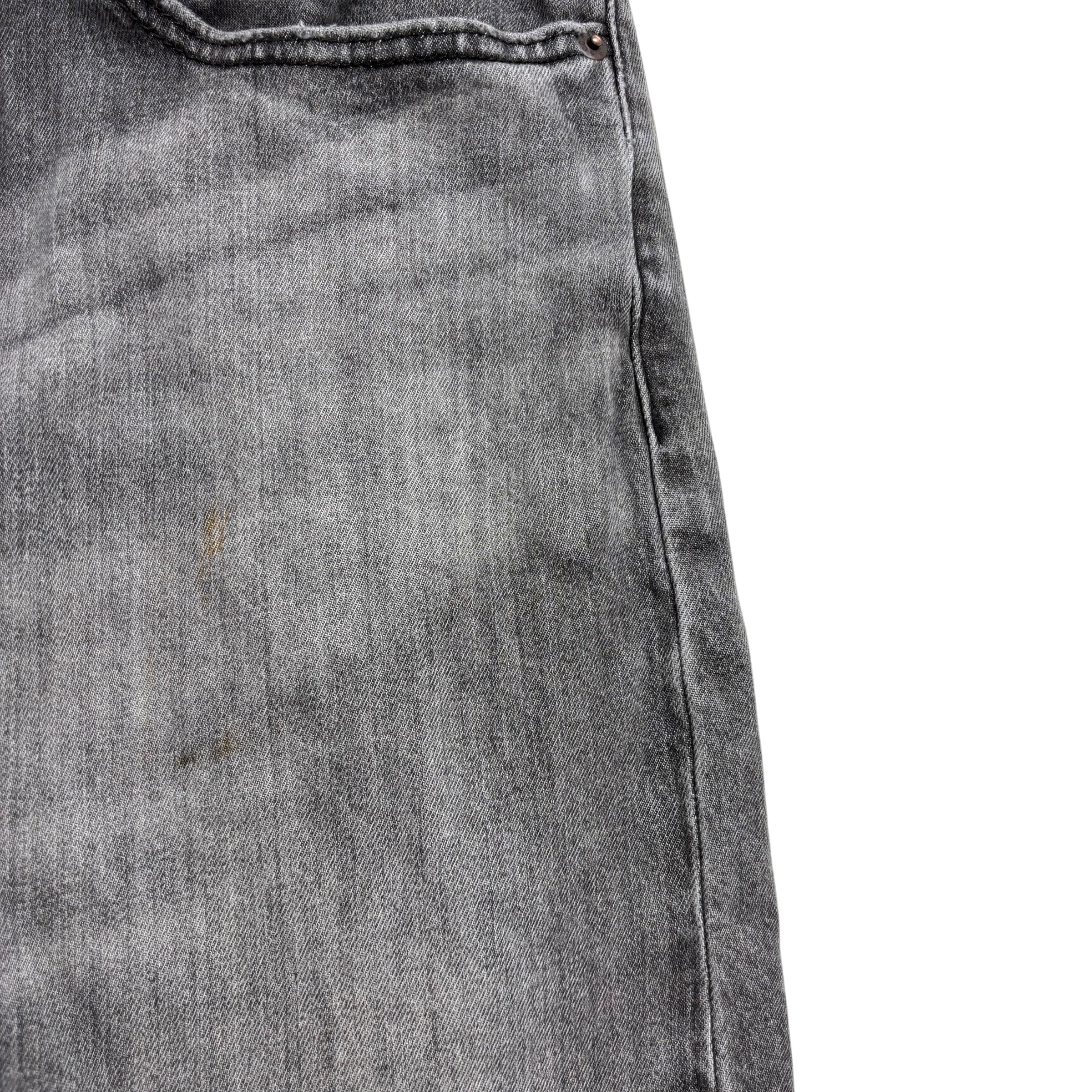 Levis 502 Jeans W34 L29 Mens Grey Regular Tapered Fit Stretch Denim