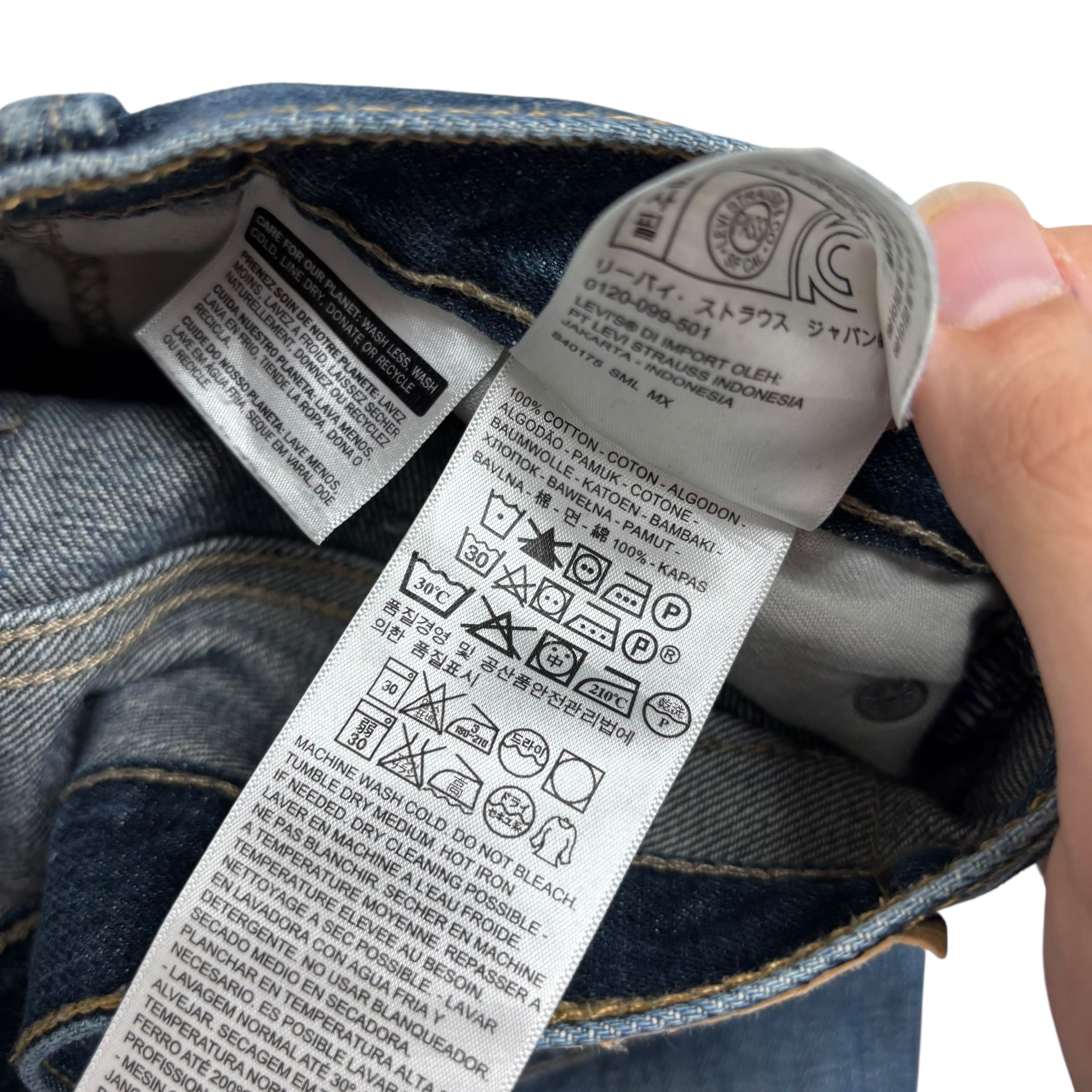 Levis 527 Jeans W34 L32 Mens Dark Blue Regular Bootcut Fit Denim (F)