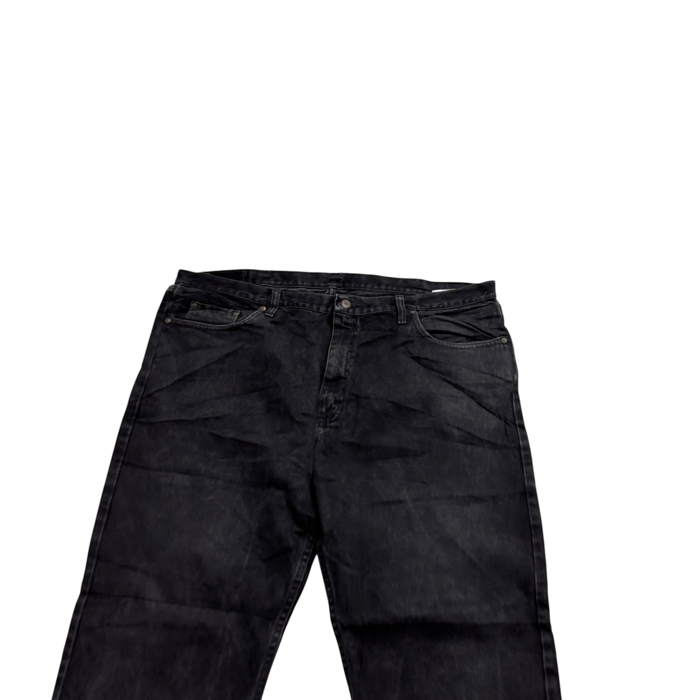 Wrangler Jeans W42 L30 Mens Black Baggy Relaxed Straight Fit Denim
