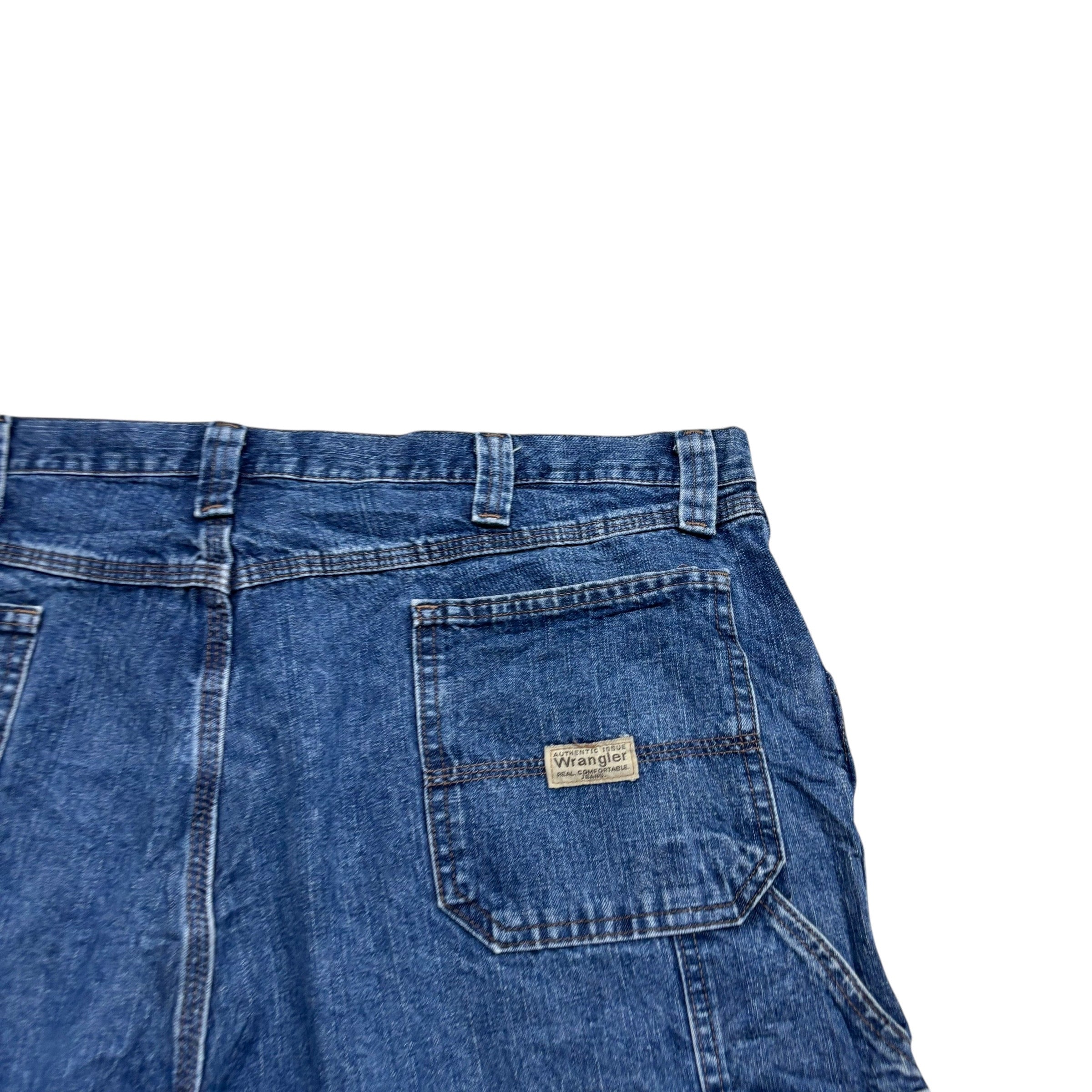 Wrangler Baggy Jorts W42 Mens Mid Blue Denim Shorts Relaxed Fit Carpenter (E)