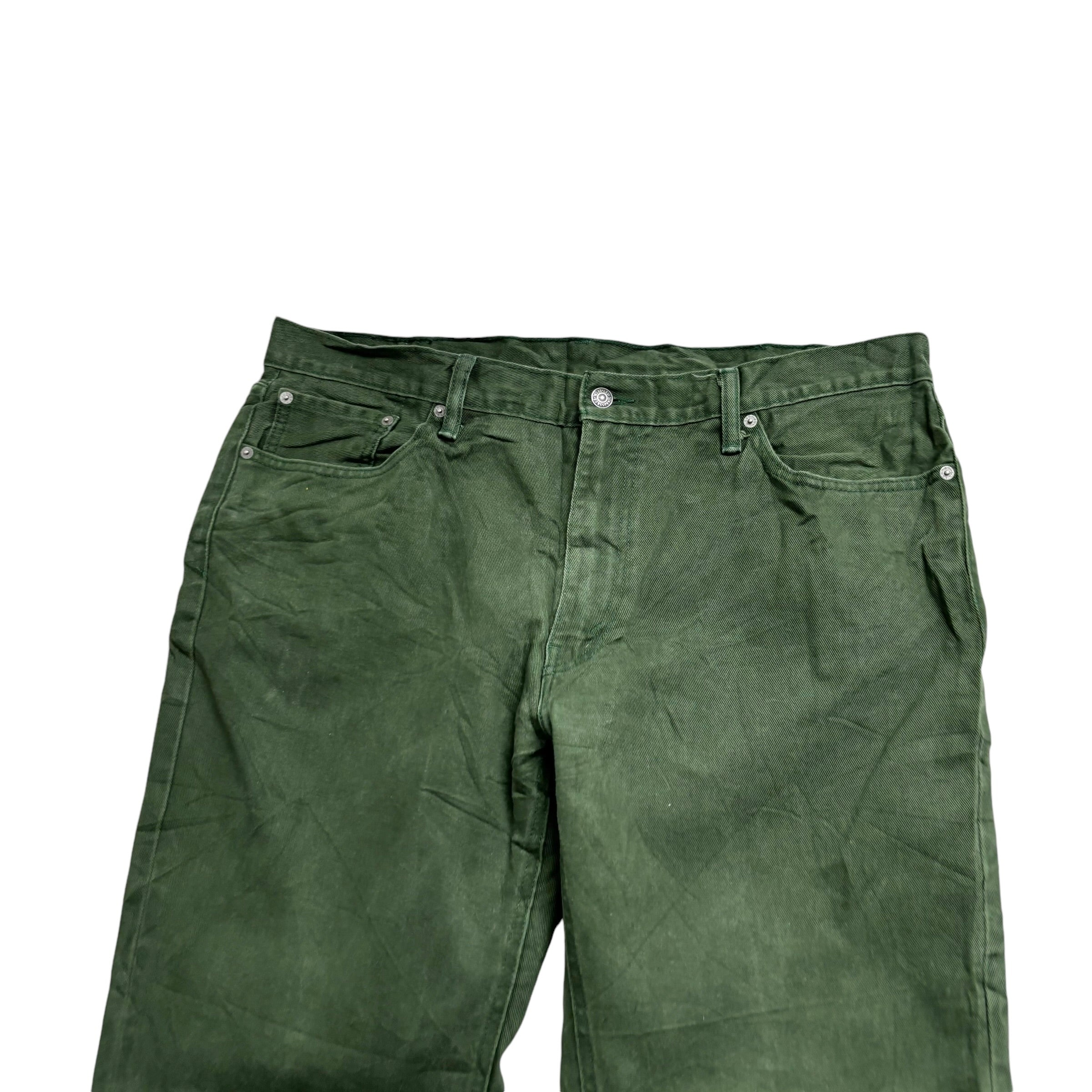 Levis 541 Trousers W39 L29 Mens Green Athletic Tapered Fit Cotton Pants