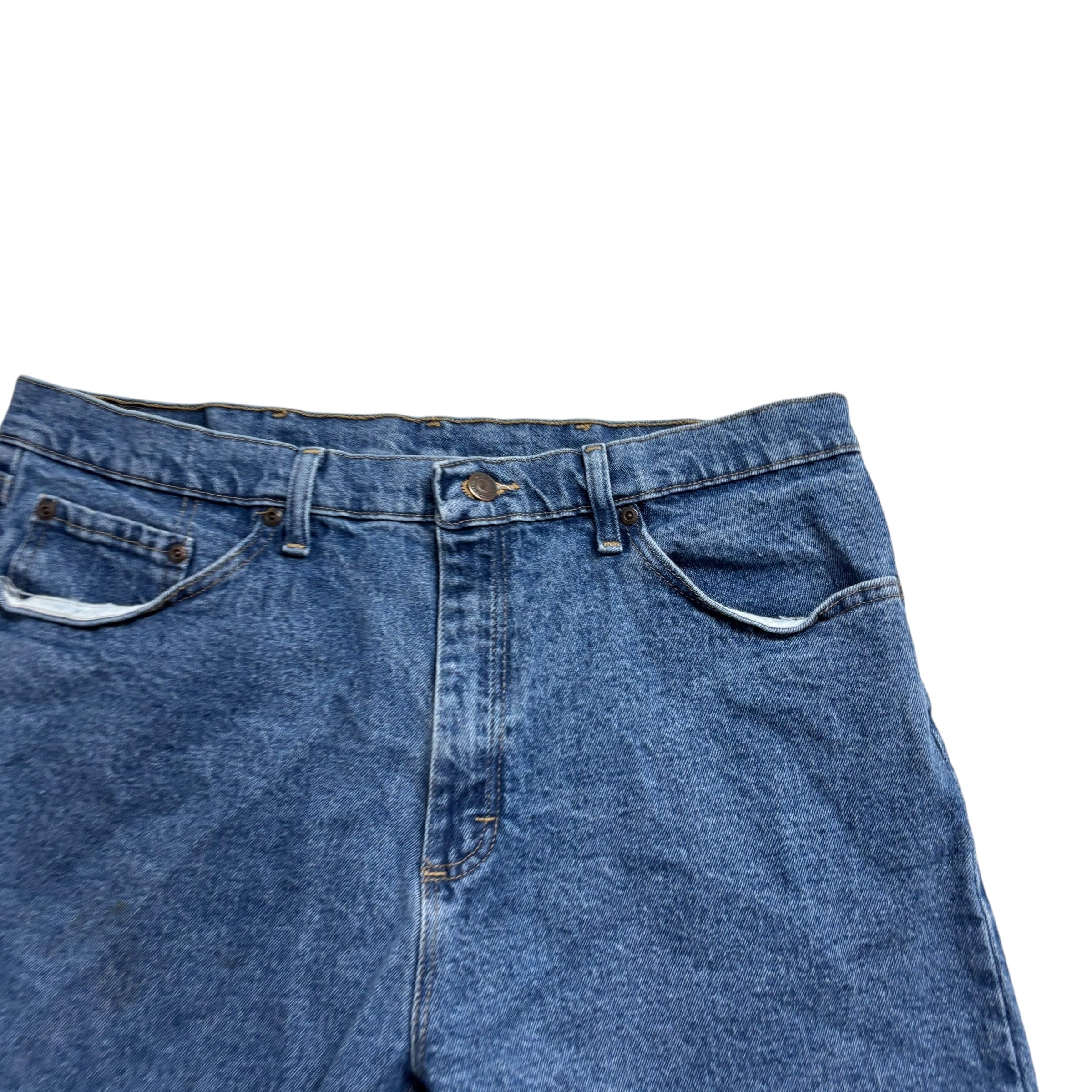 Wrangler Jorts W36 Mens Denim Shorts Mid Blue Regular Fit Stretch