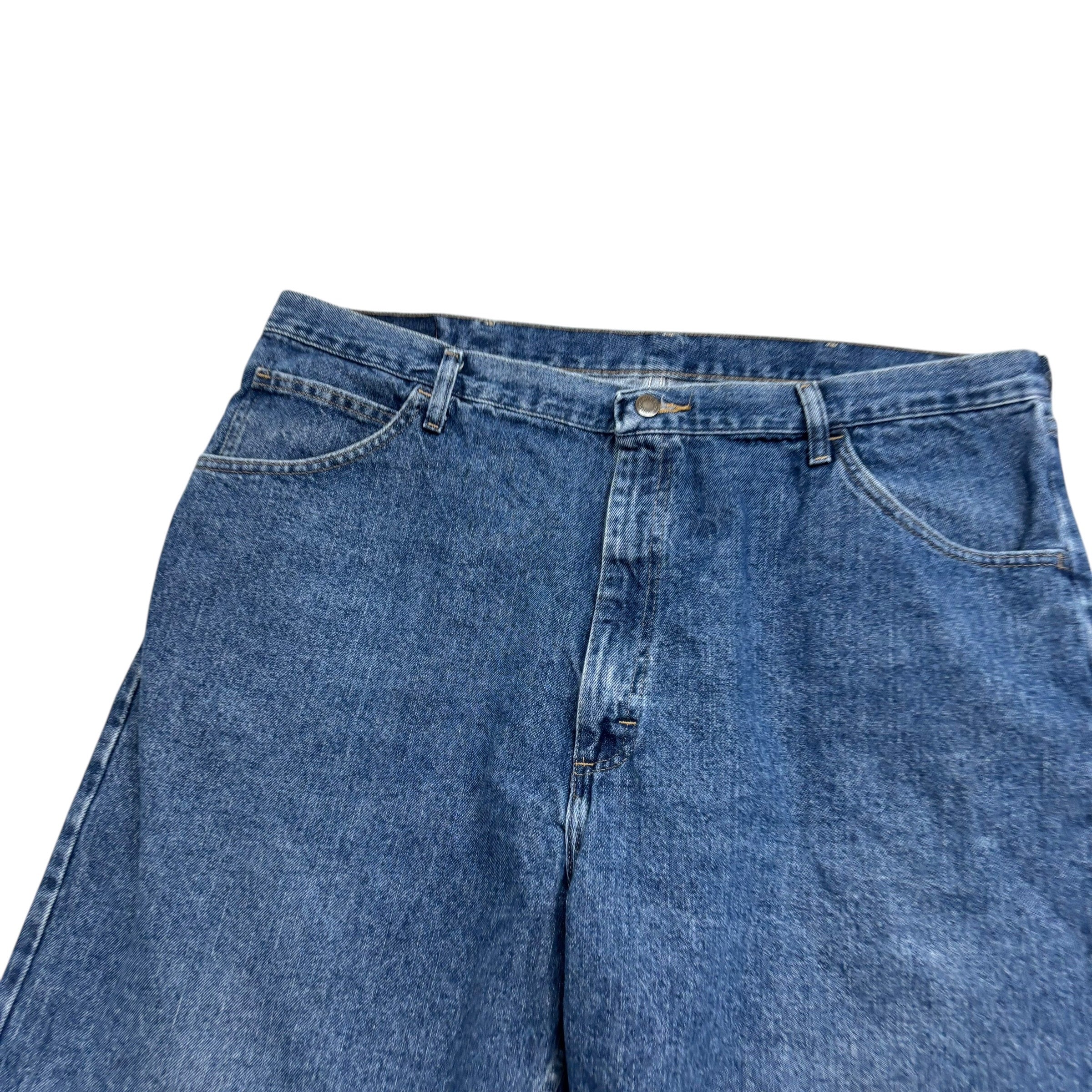 Wrangler Baggy Jorts W42 Mens Denim Shorts Mid Blue Relaxed Fit (E)