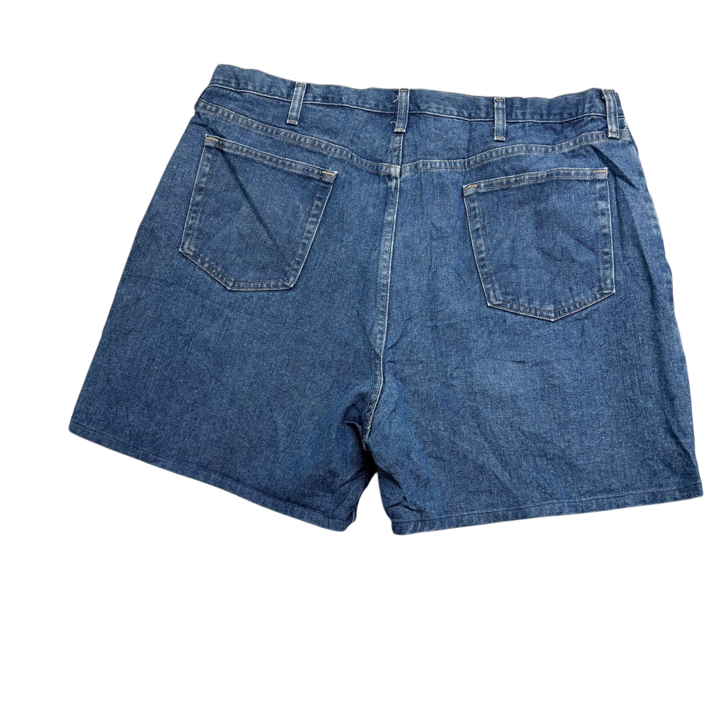 Wrangler Jorts W42 Mens Denim Shorts Mid Blue Relaxed Fit