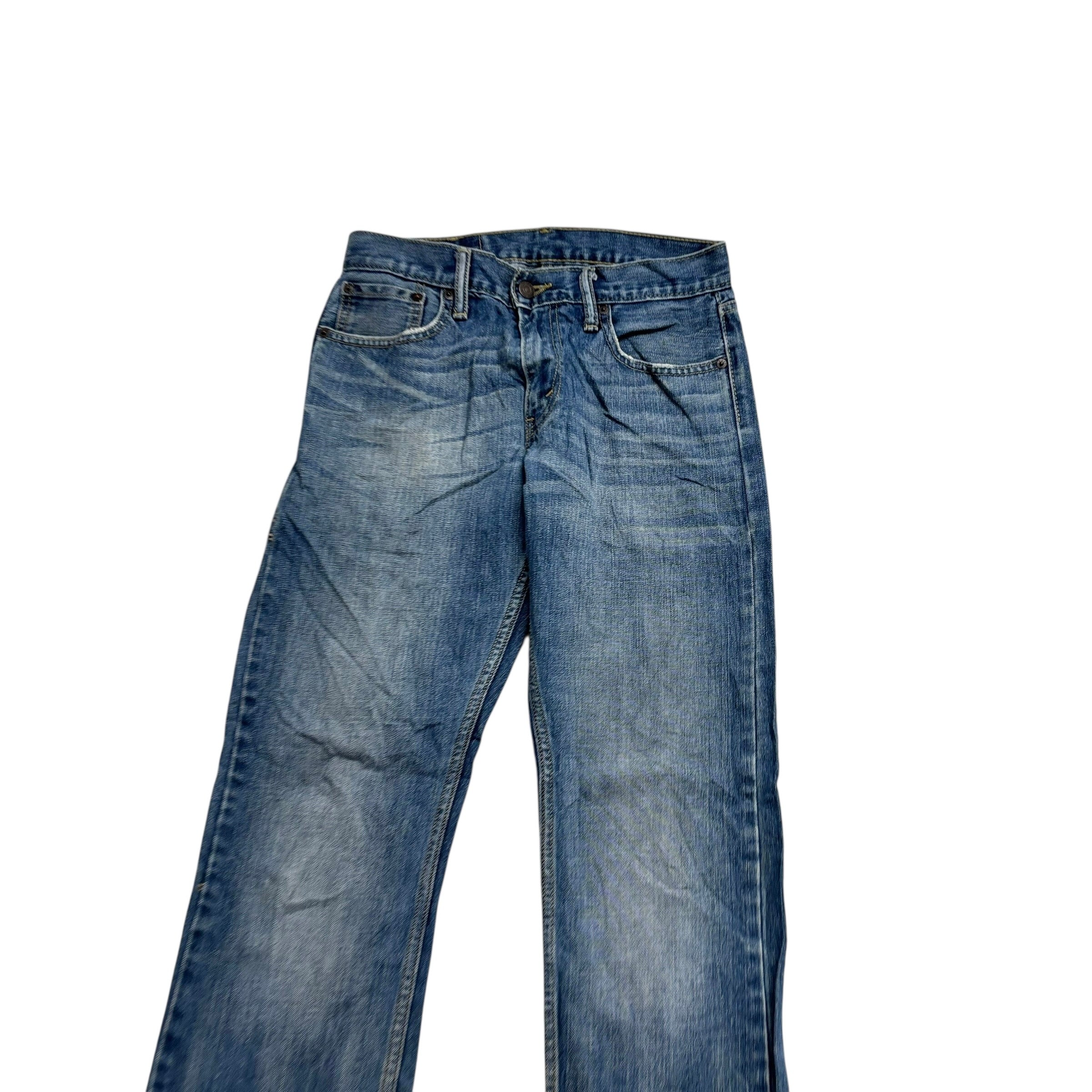 Levis 514 Jeans W29 L32 Mens Mid Blue Regular Straight Fit Denim (E)