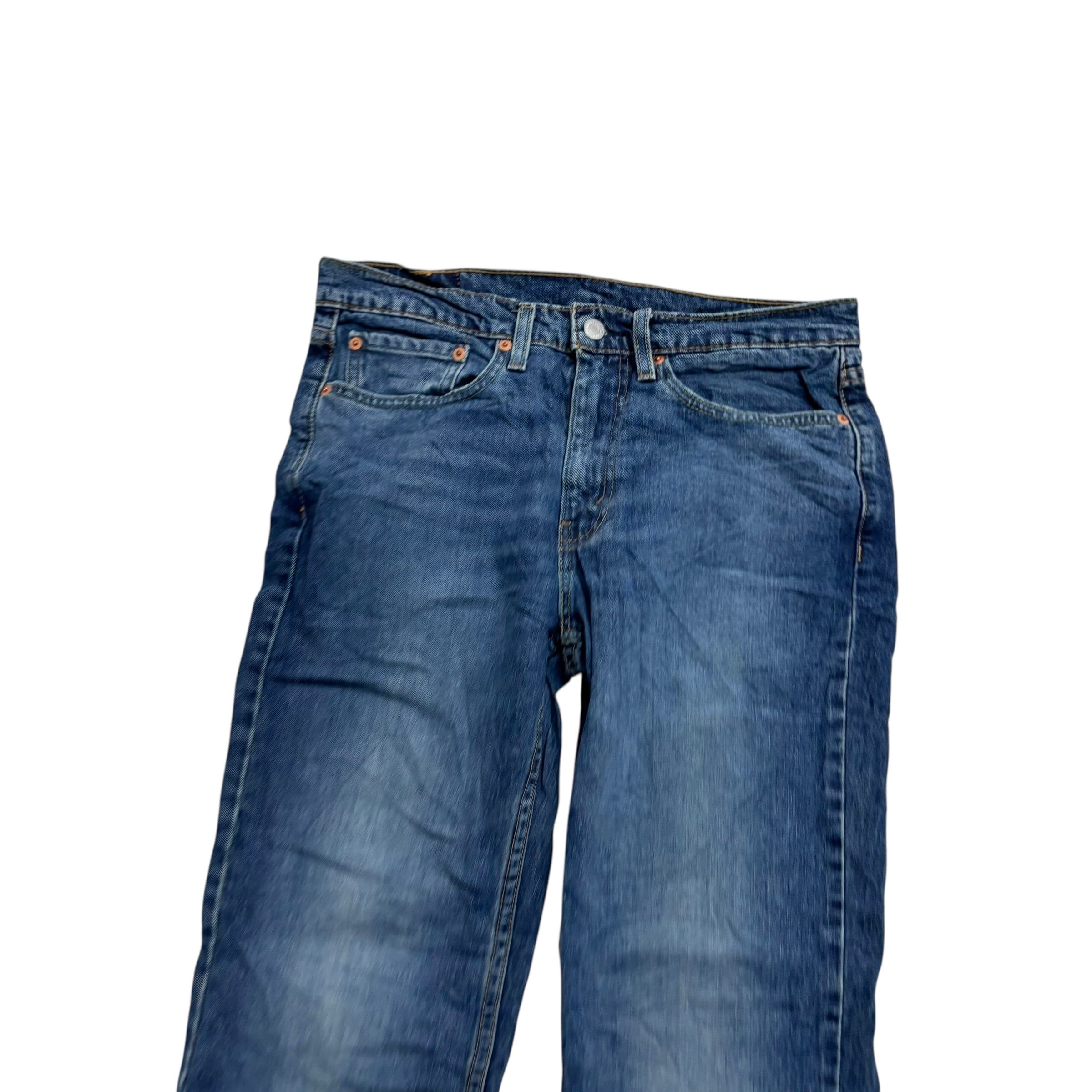 Levis 514 Jeans W32 L30 Mens Mid Blue Regular Straight Fit Stretch Denim (E)