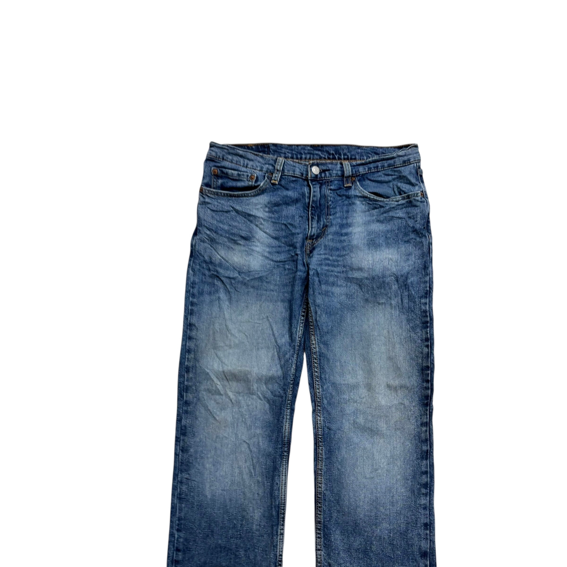 Levis 514 Jeans W32 L30 Mens Mid Blue Slim Straight Fit Stretch Denim