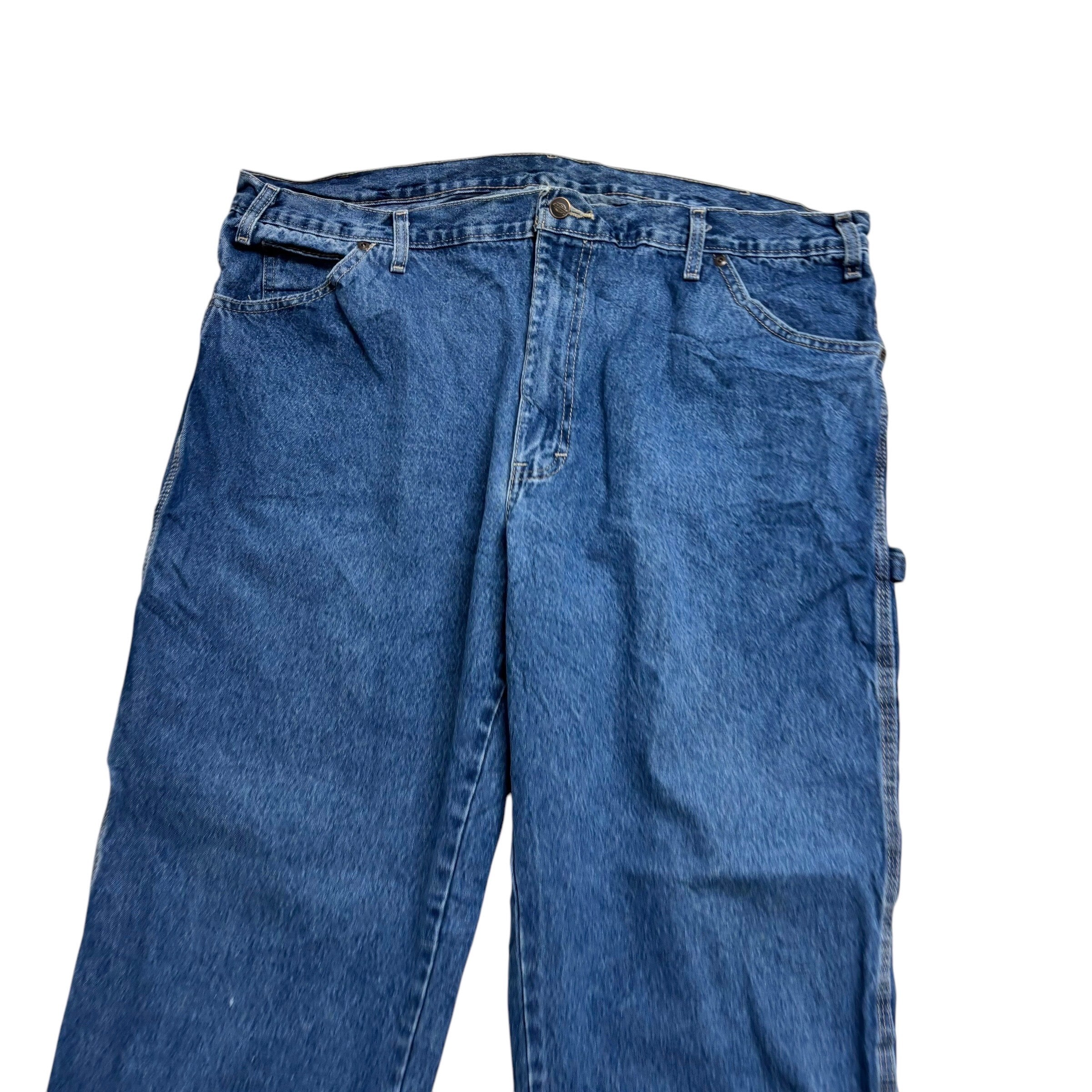 Dickies Carpenter Jeans W40 L34 Mens Mid Blue Relaxed Straight Fit Pants
