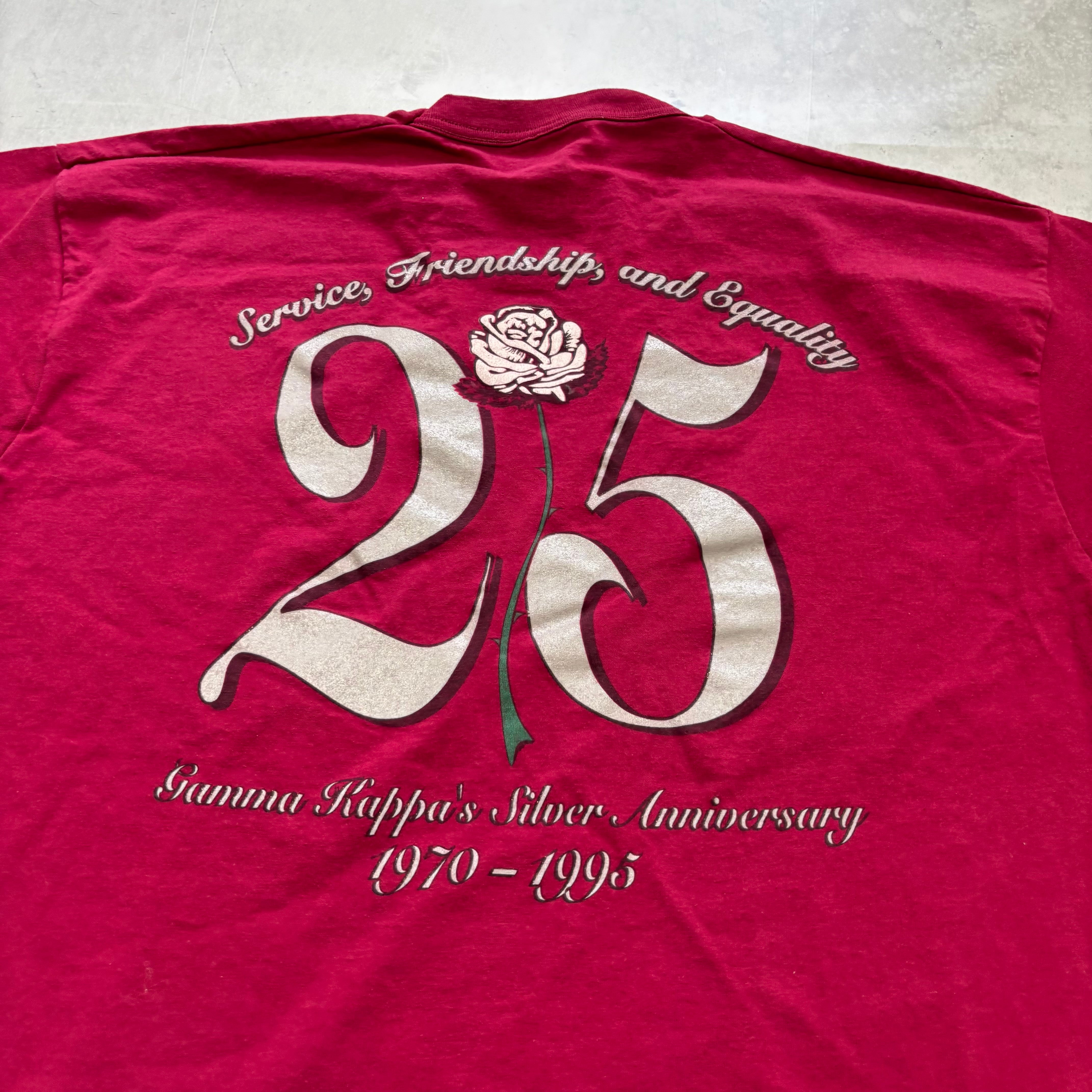 Vintage T Shirt Mens XL Burgundy Single Stitch Graphic Print 90s USA