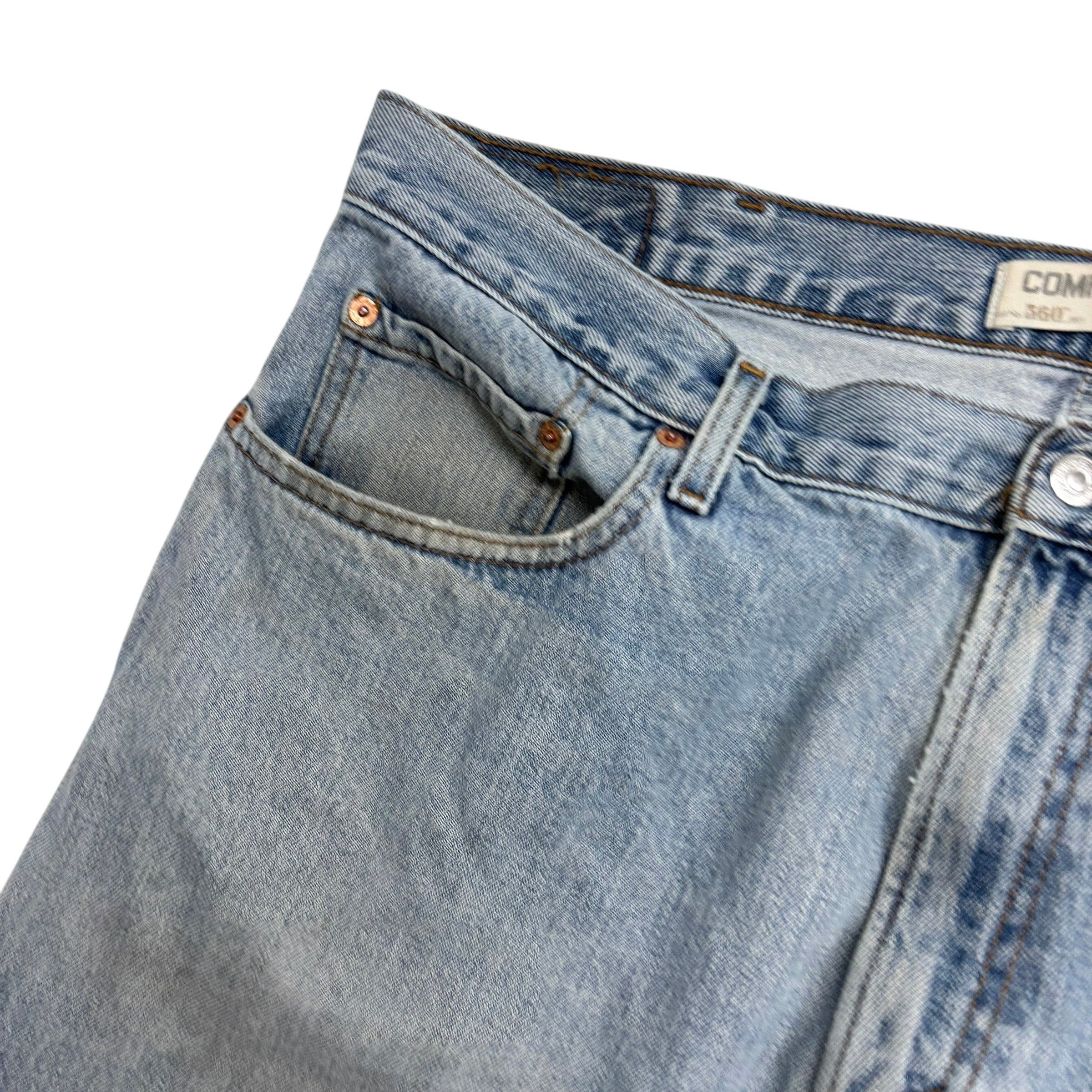 Levis 560 Jeans W40 L30 Mens Light Blue Baggy Relaxed Comfort Vintage Denim (F)