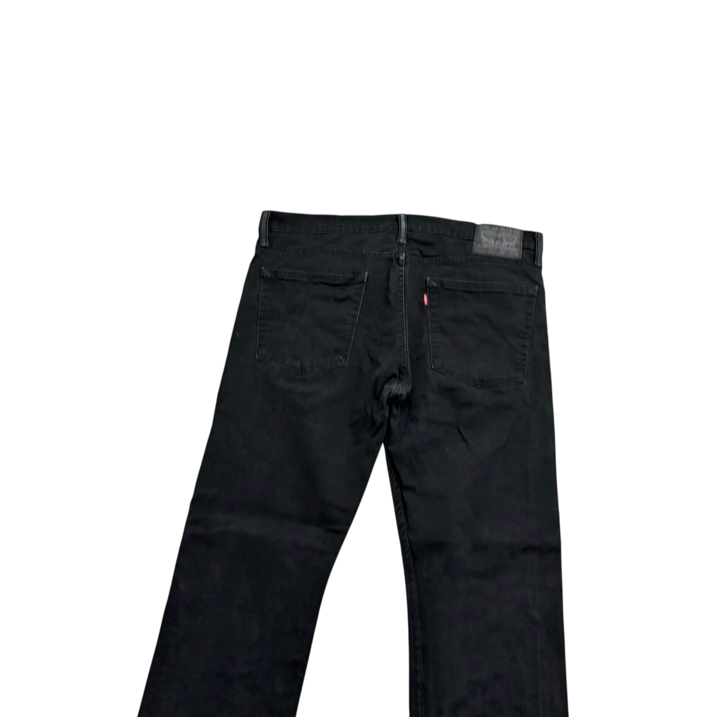 Levis 513 Jeans W36 L30 Mens Black Slim Straight Fit Stretch Denim